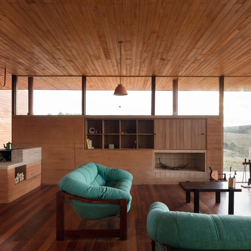 Eight living areas that make a feature of exposed rammed-earth walls