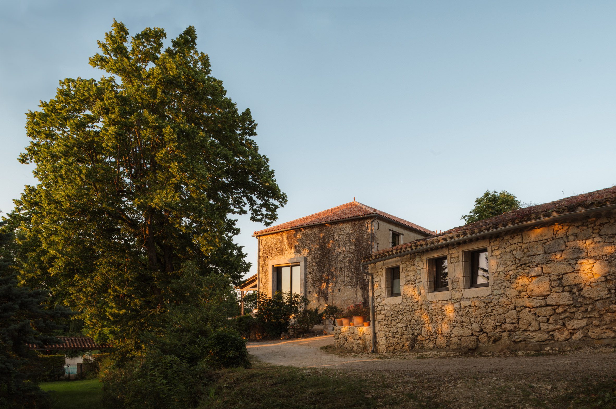 Stone buildings in France