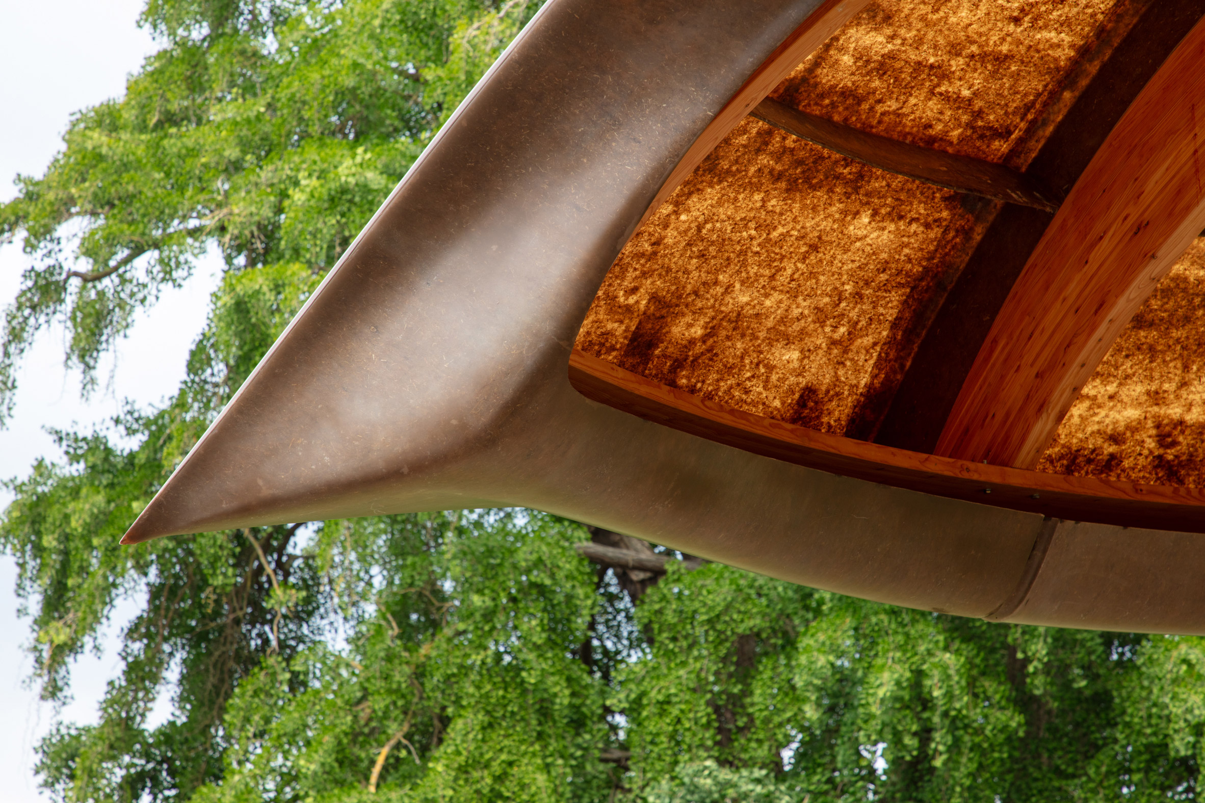 Canopy made of flax fibres