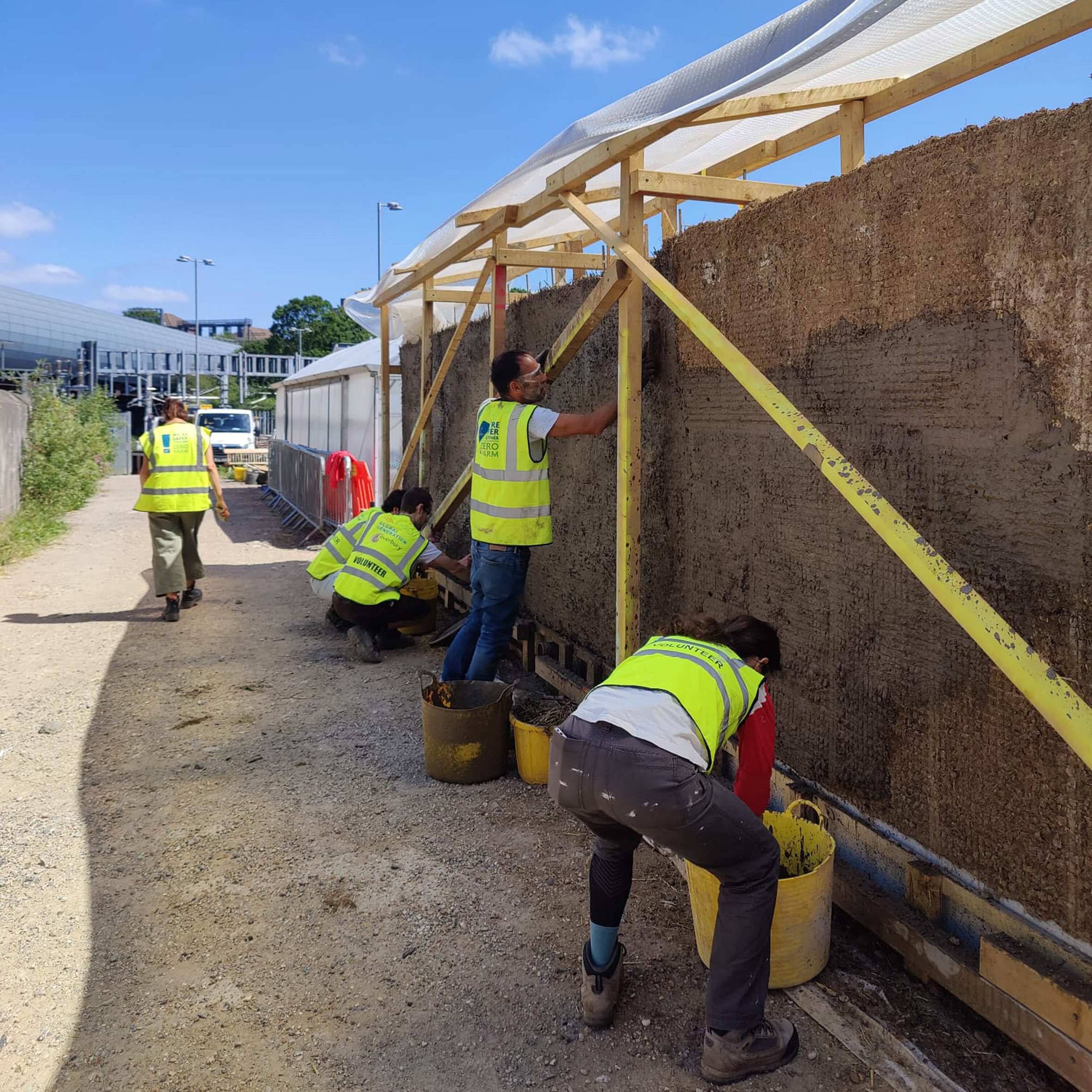 Cob building at Global Generation
