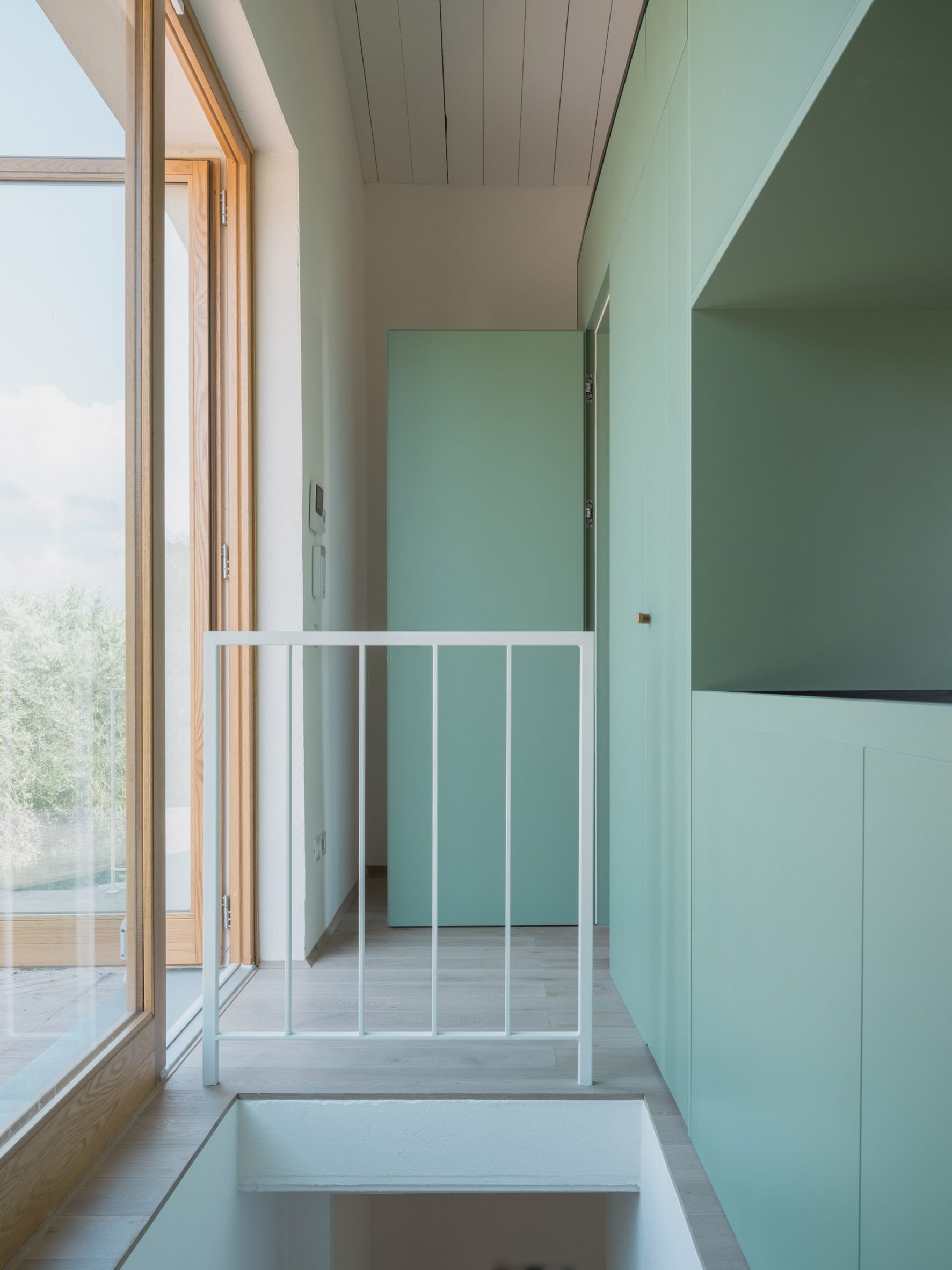 First floor lobby of Fienile N by Fōntego Architettura