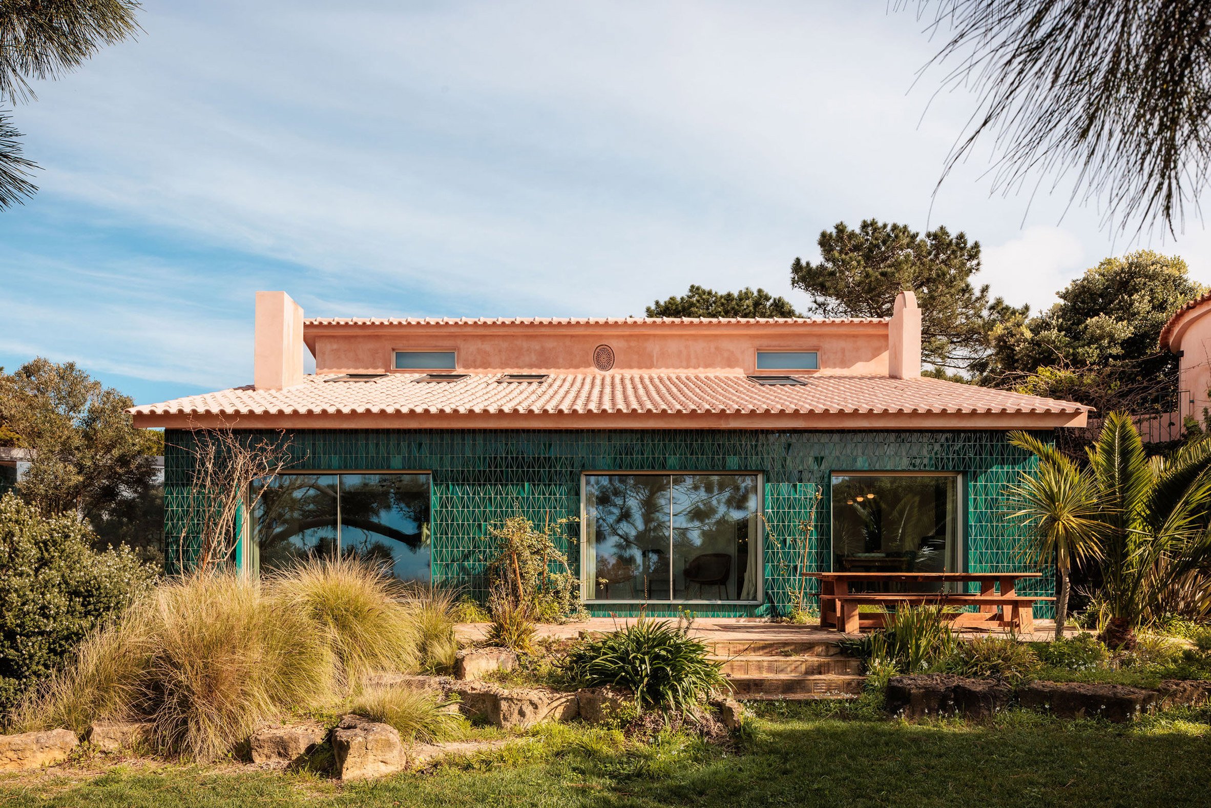 View towards the AIP House Azóia in Portugal