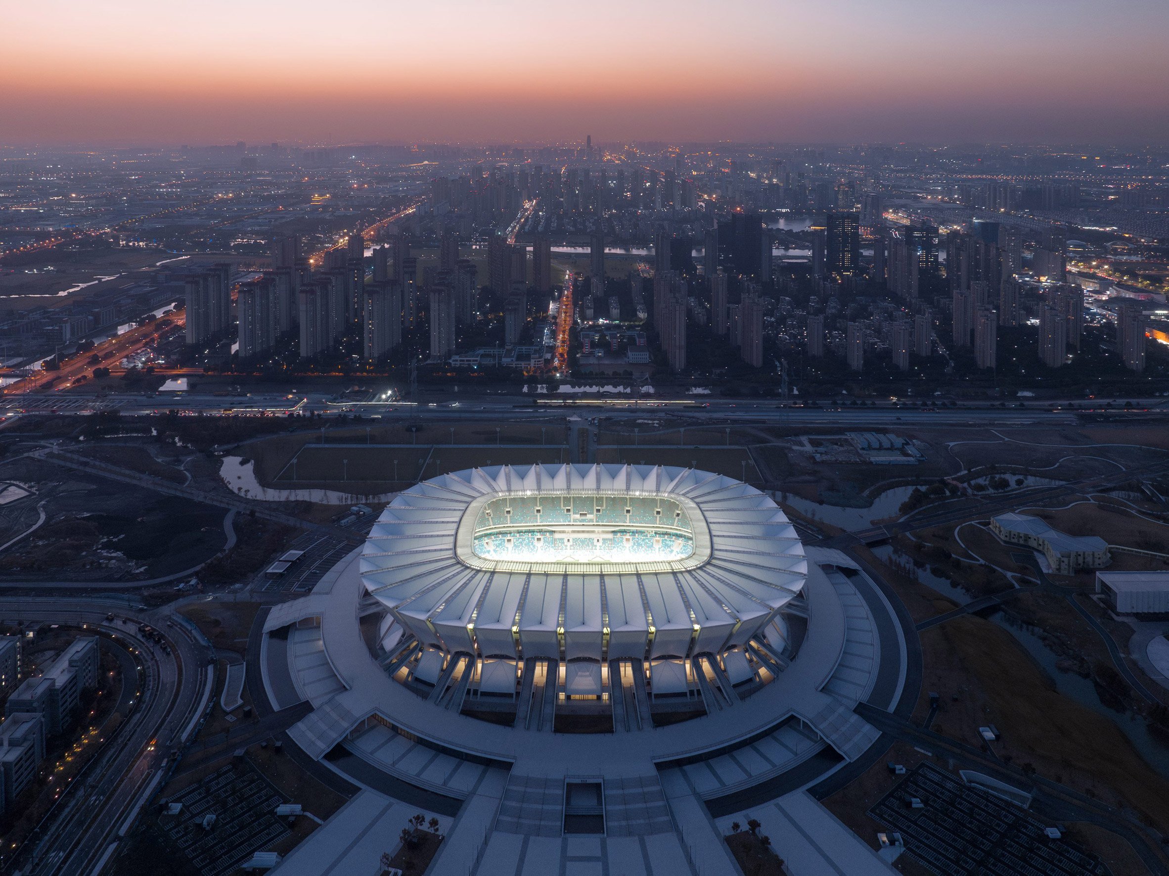 Kunshan Olympic Sports Centre in China by GMP Architekten