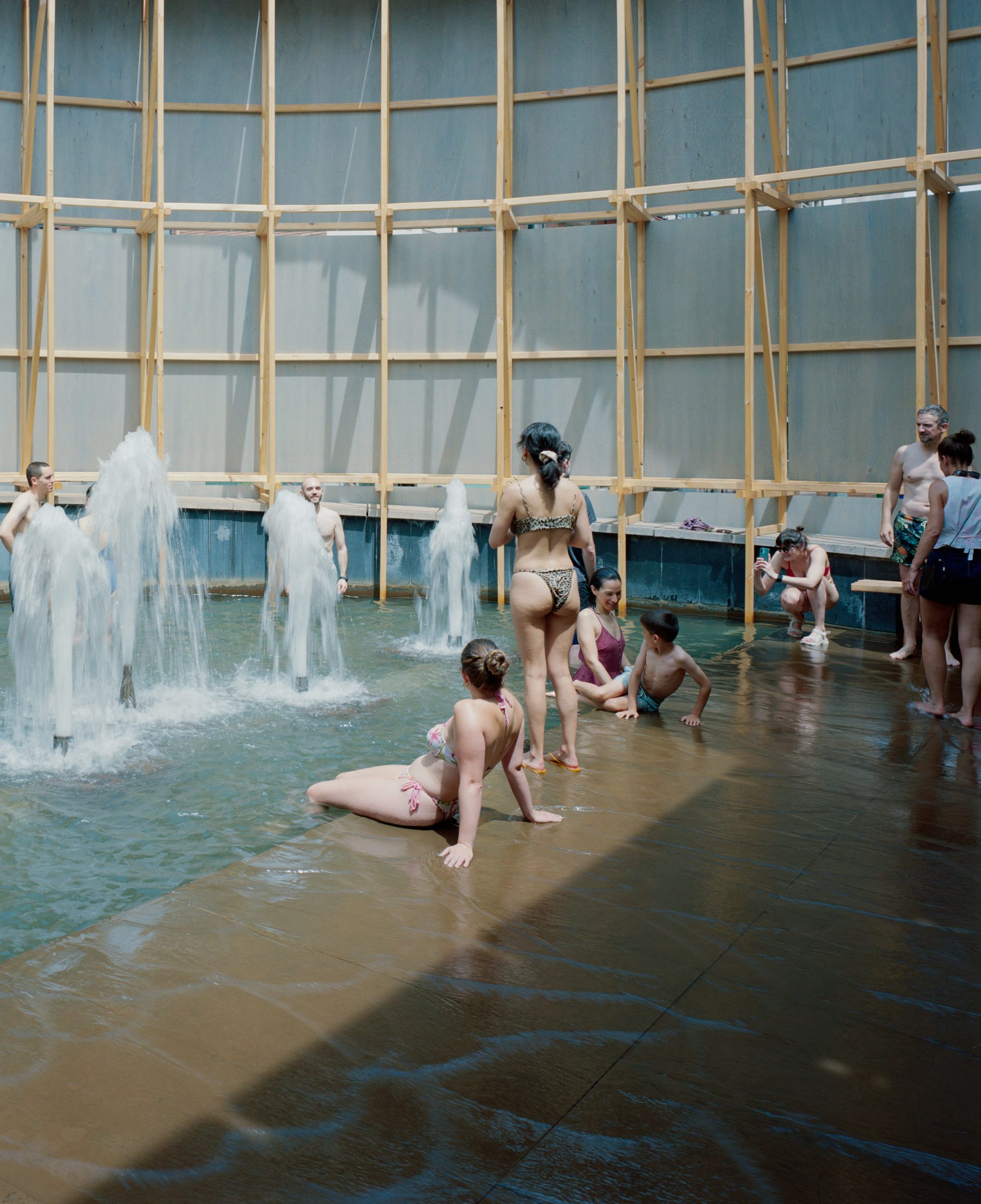 Timber frame in Logroño bathhouse