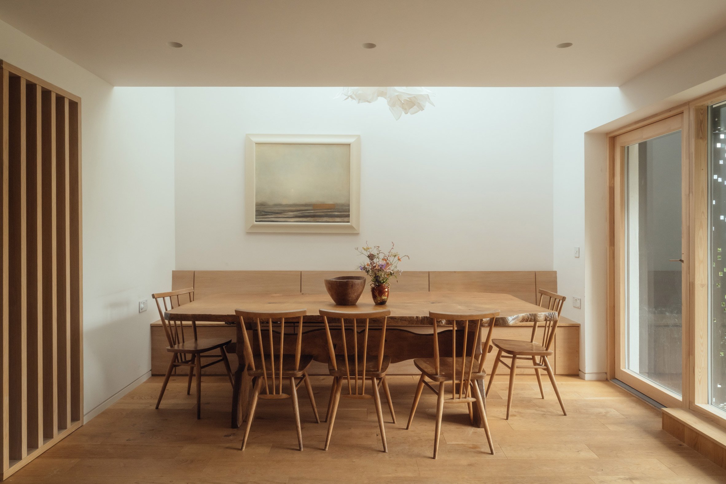 Dining area of renovated cottage by Loader Monteith