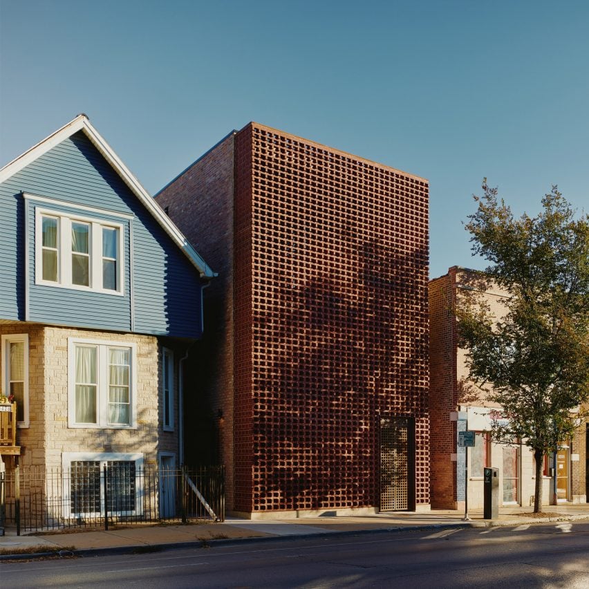 Brick-clad showroom