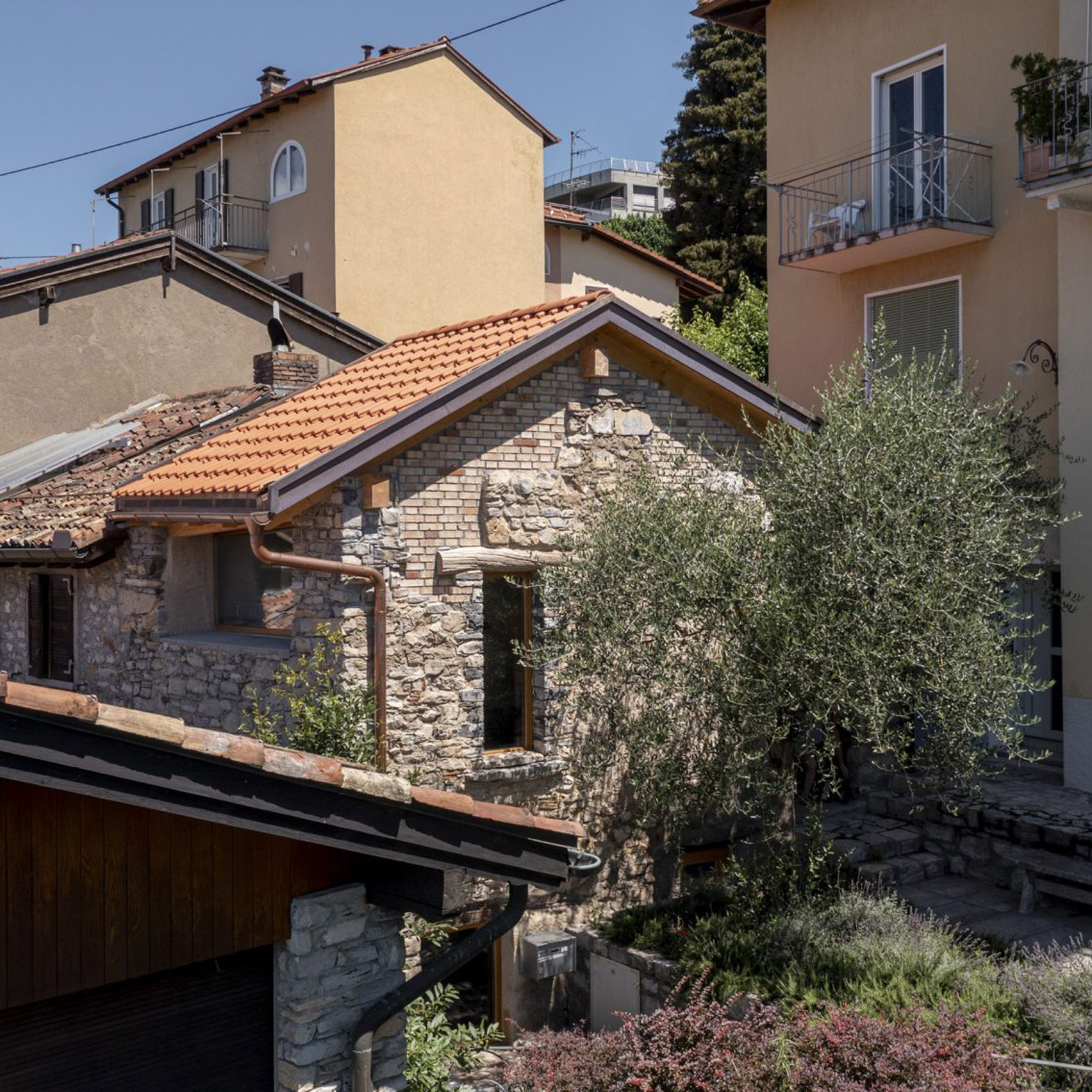 Exterior of small house in Switzerland