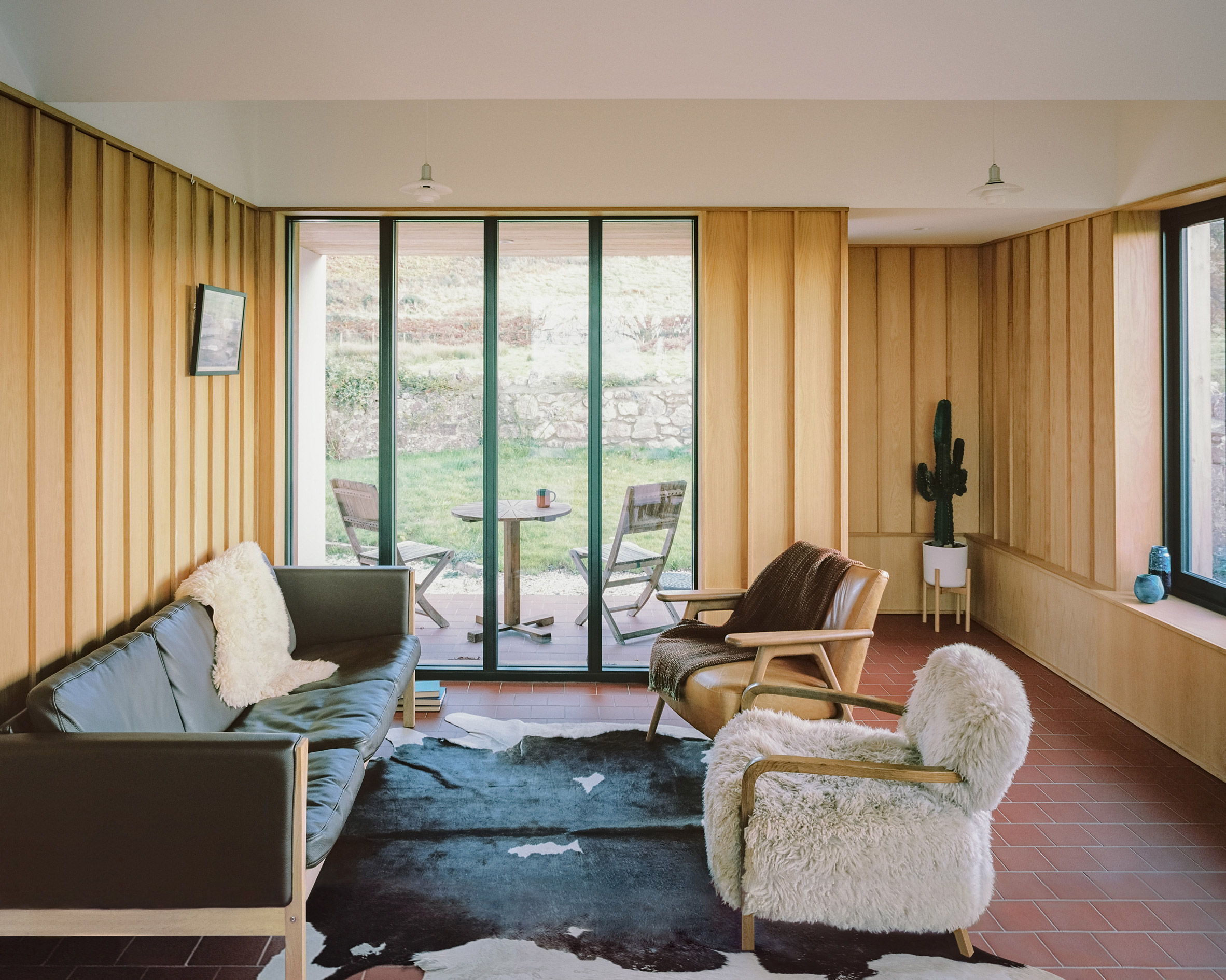 Interior of Extension to Delfyd Farmhouse in Wales by Rural Office