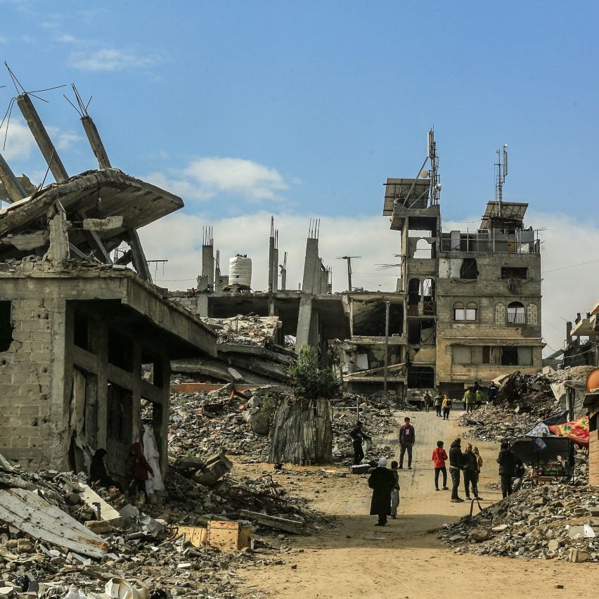 Destroyed homes in Gaza