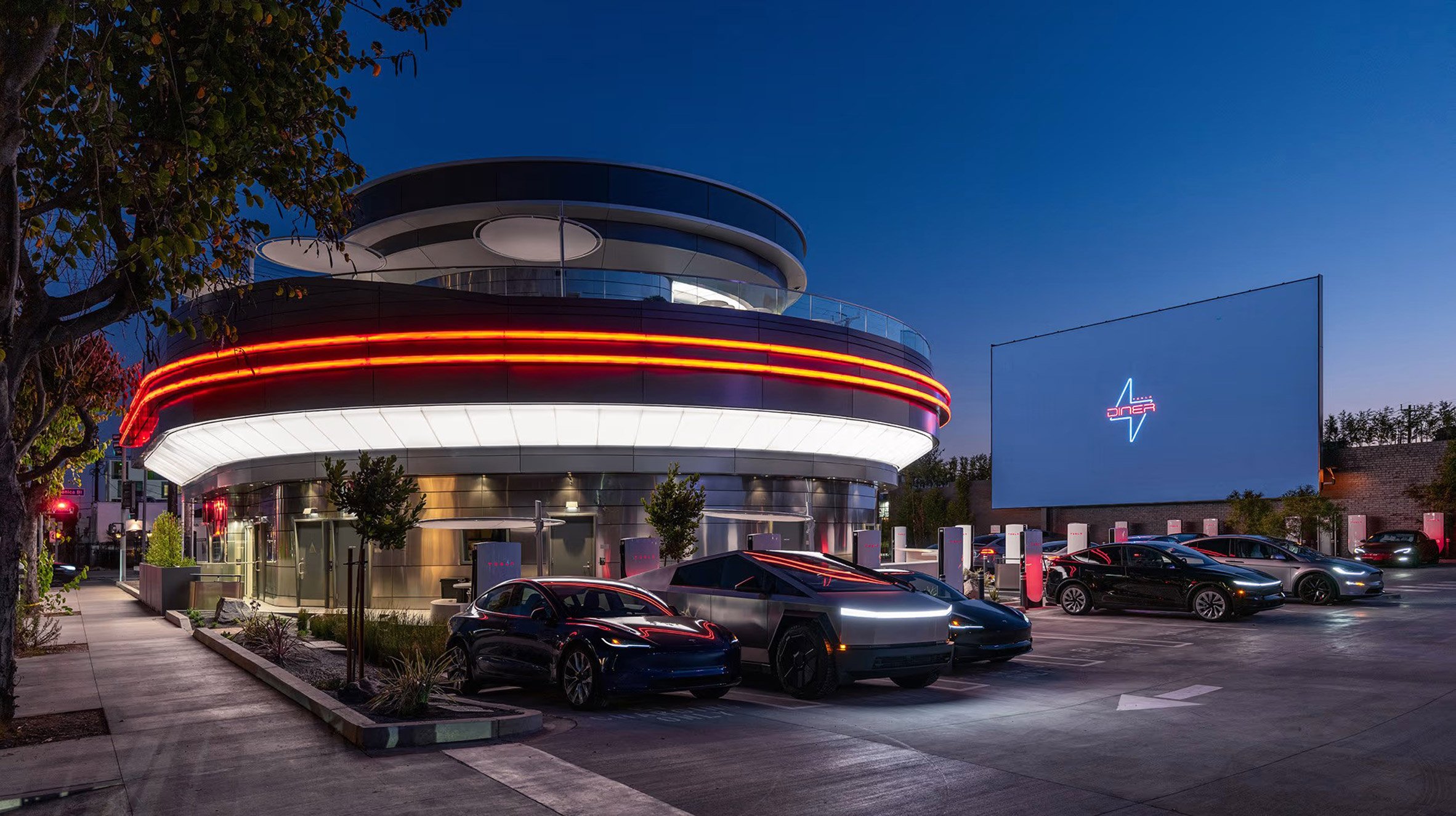 Retro-futuristic building in West Hollywood