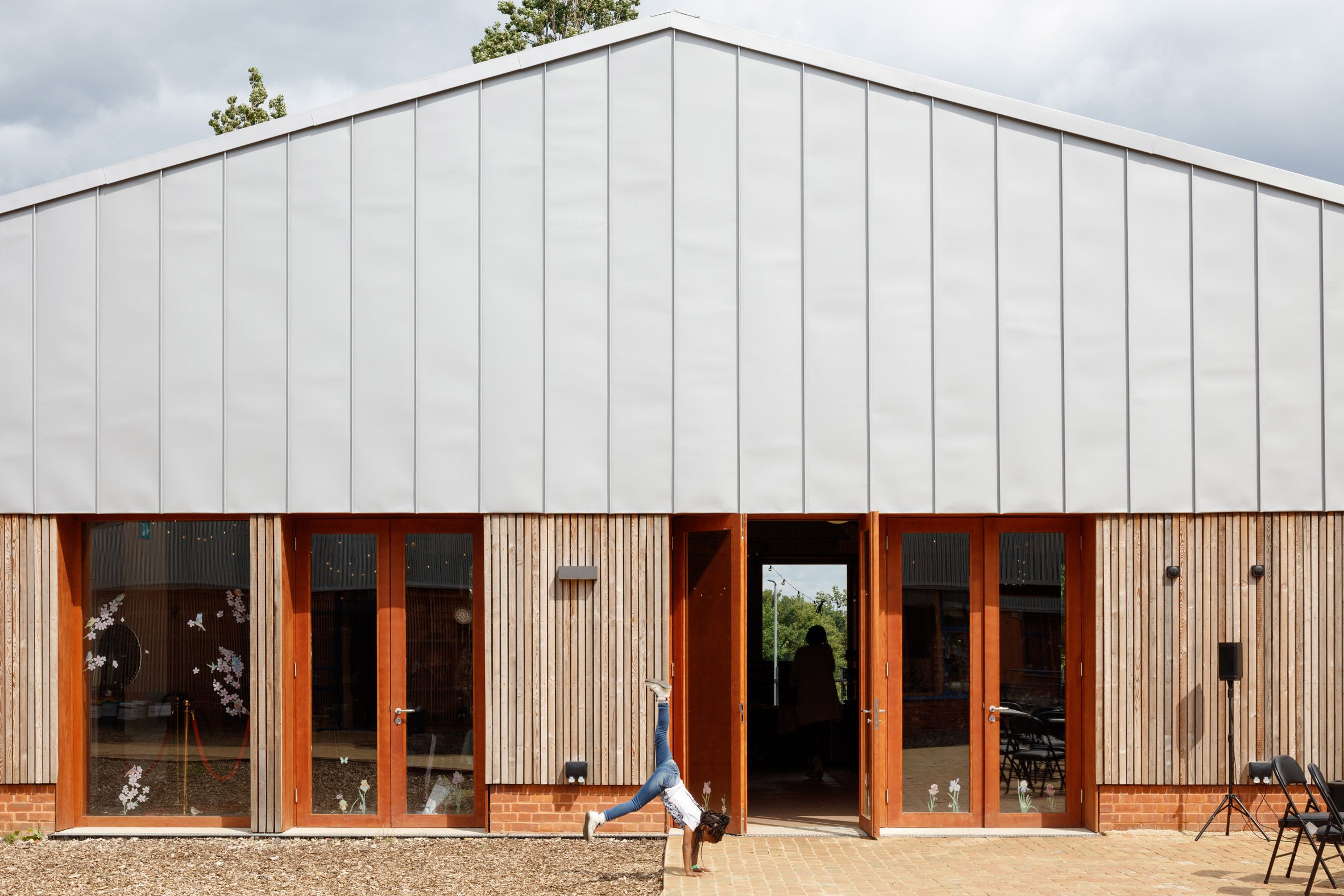 Exterior of Wolves Lane Centre by Material Cultures and Studio Gil