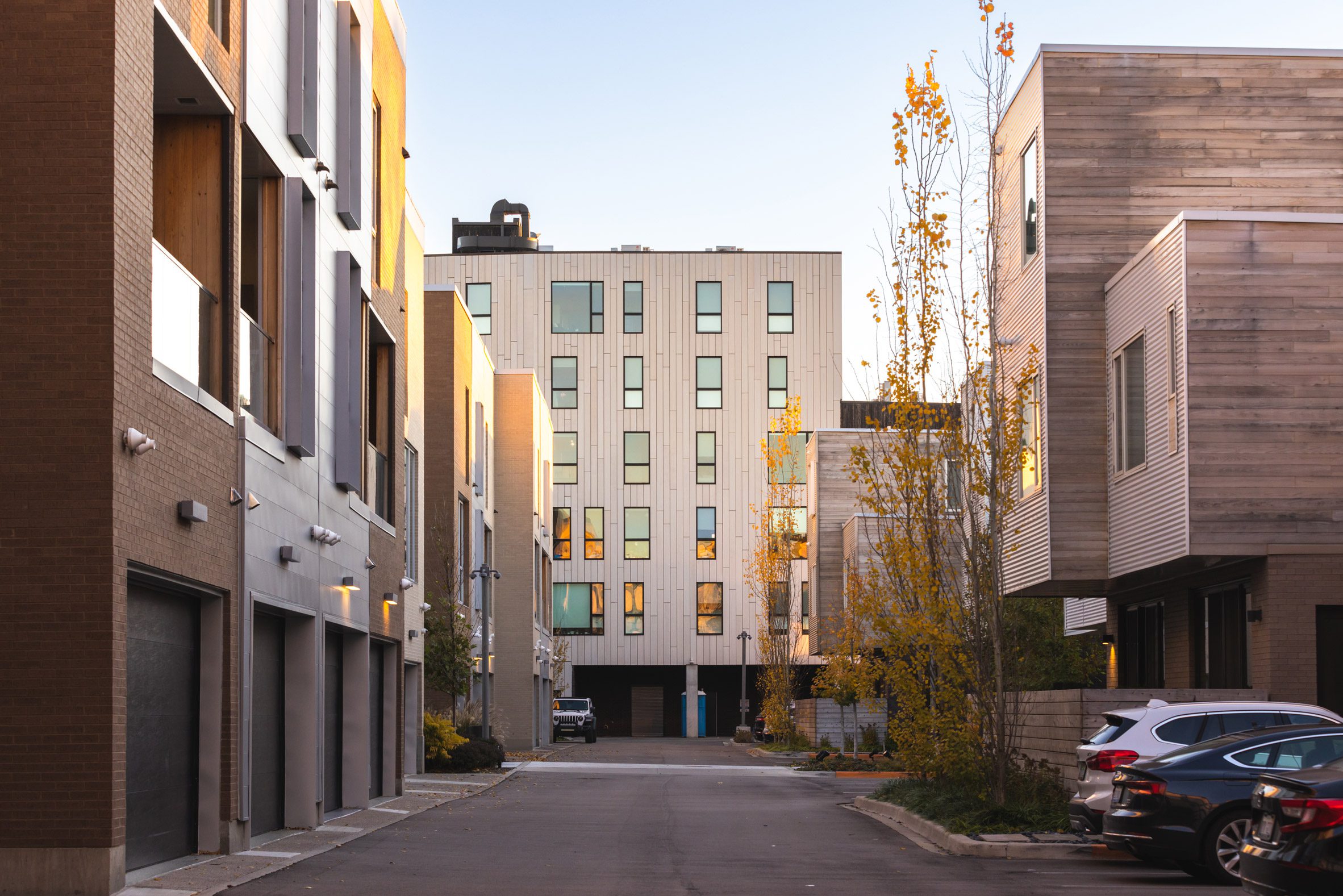 Mixed-use buildings in Detroit