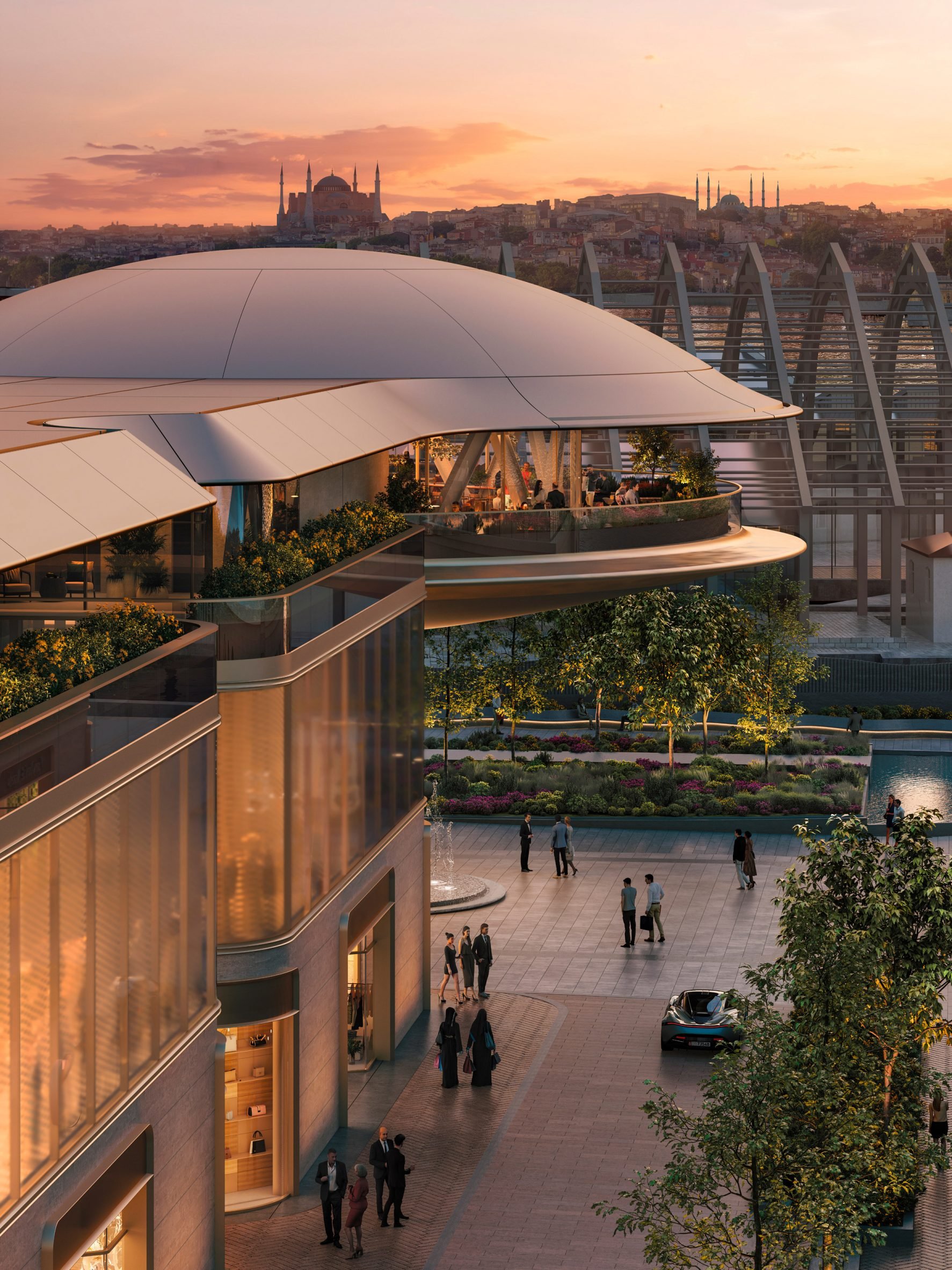 Restaurant of Golden Horn Plaza by Foster + Partners