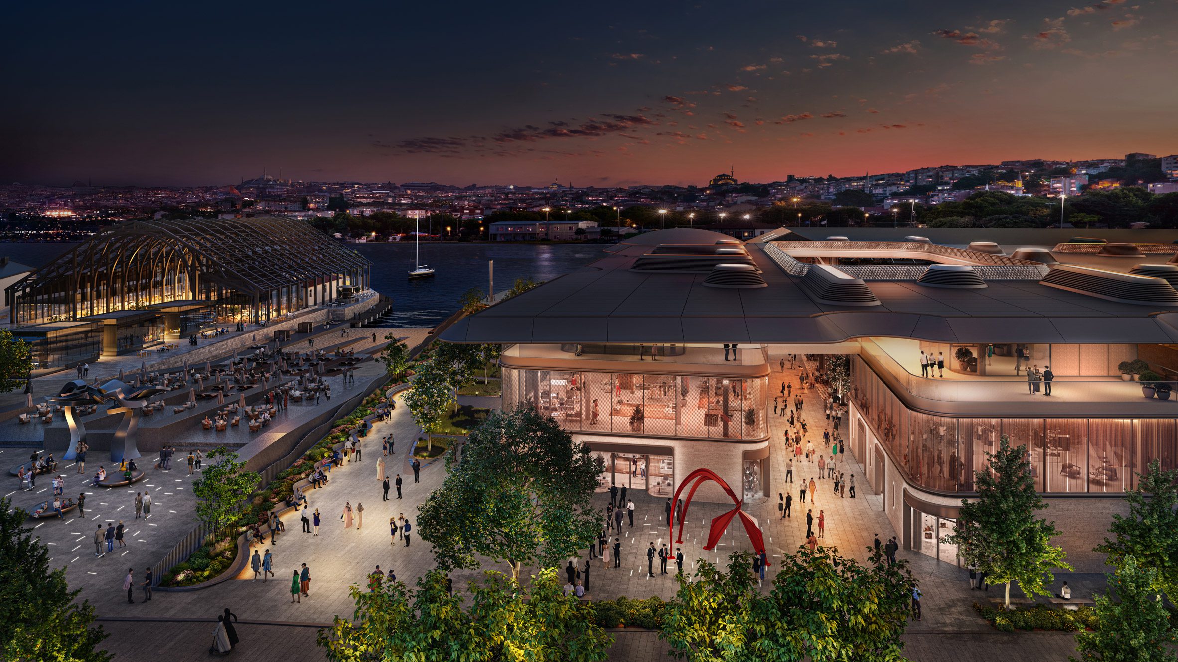 Aerial visual of Golden Horn Plaza by Foster + Partners