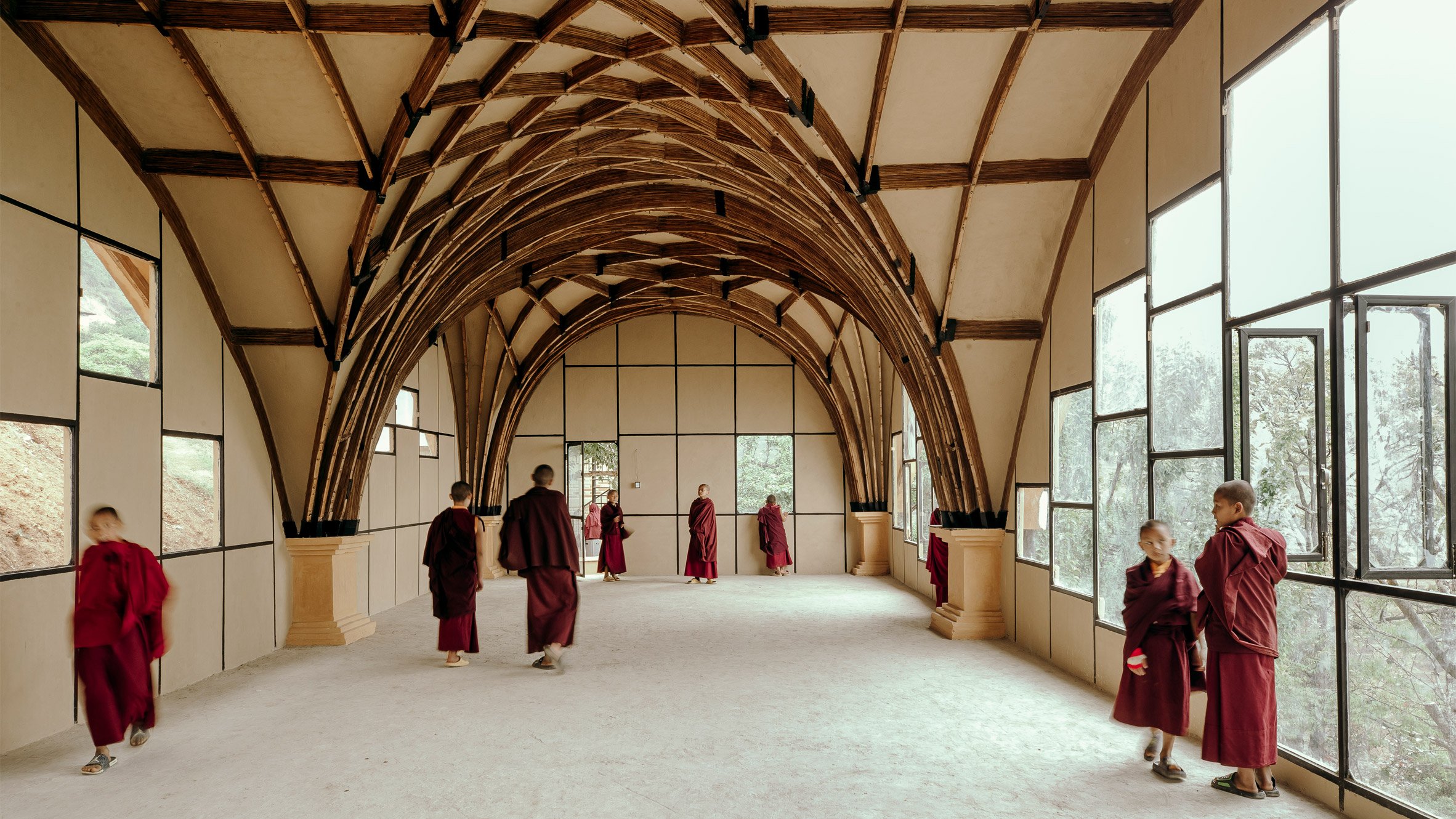 Interior at the Mahamudra Meditation Centre in Nepal by Abari