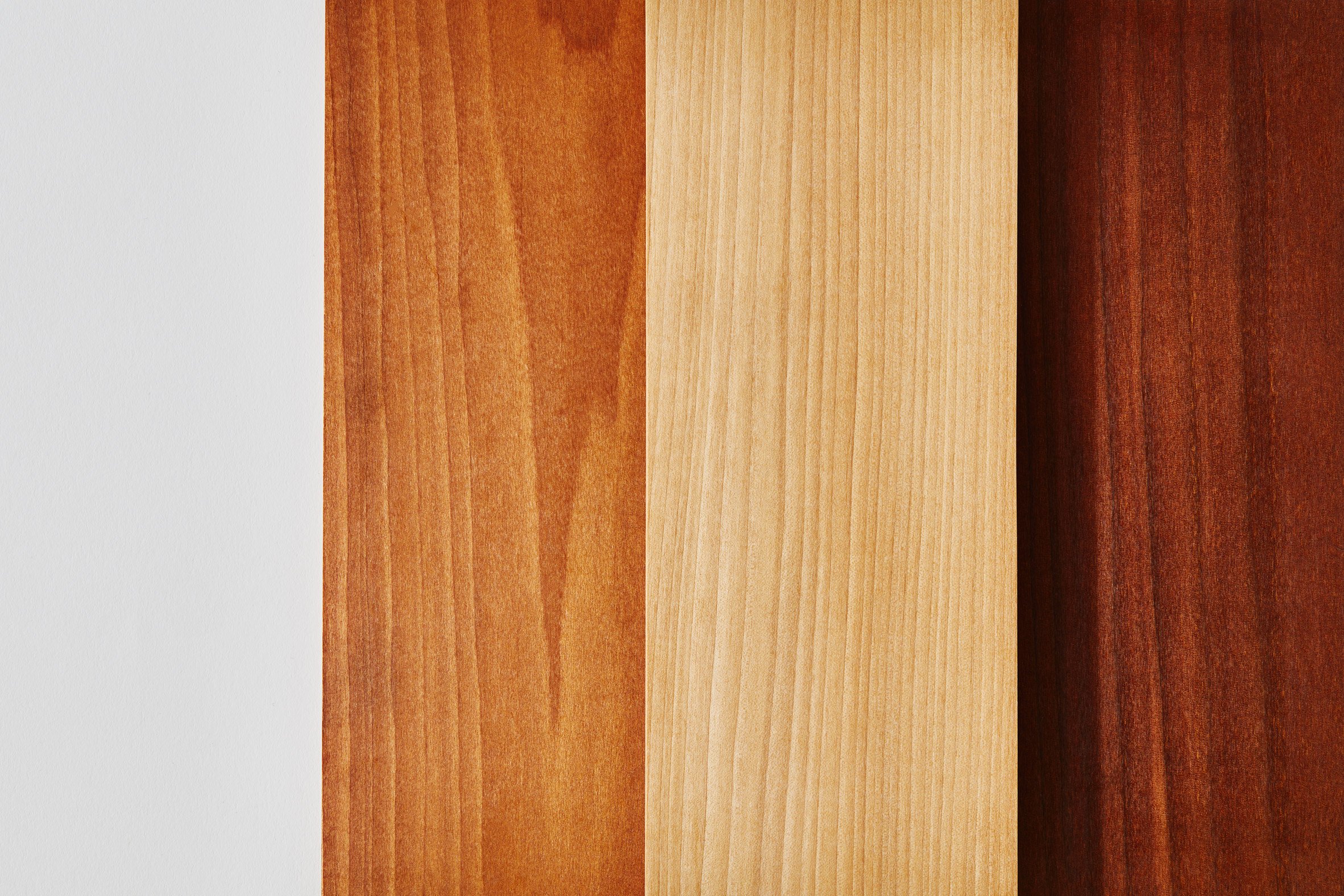 Planks of wood in three different colours