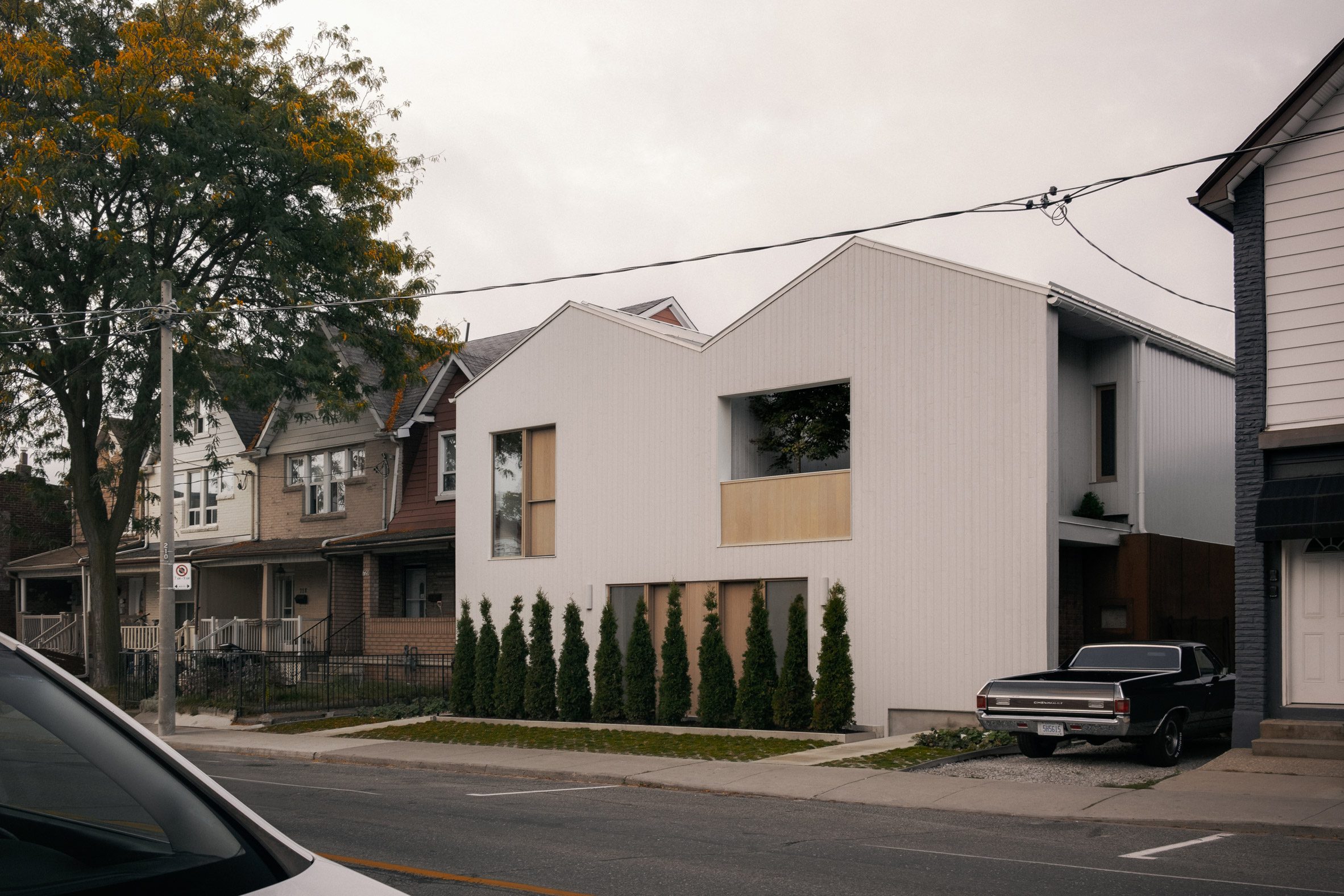 Pale cedar duplex in Toronto