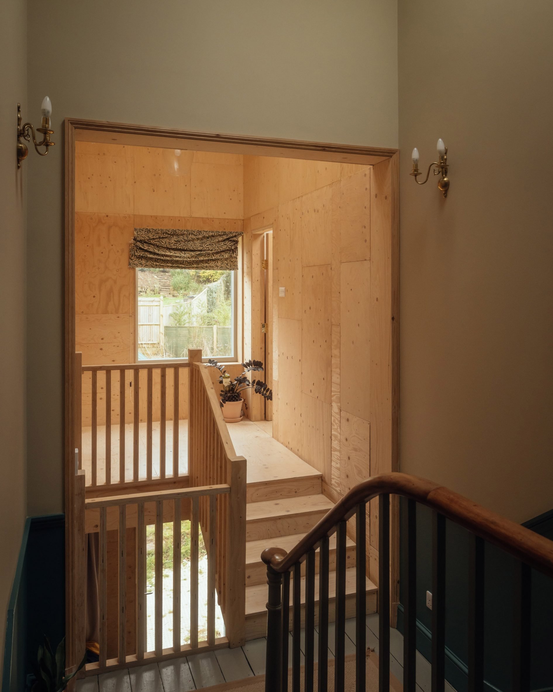 View of stairwell within Victorian home extension by Studio Bark
