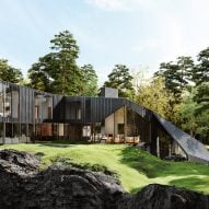 Black-cedar exterior of Sylvan Rock house by S3 Architecture and Aston Martin