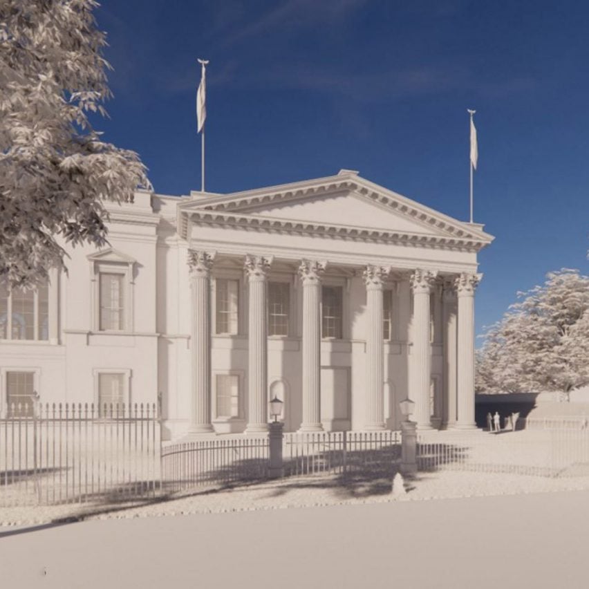 Render of White House east wing