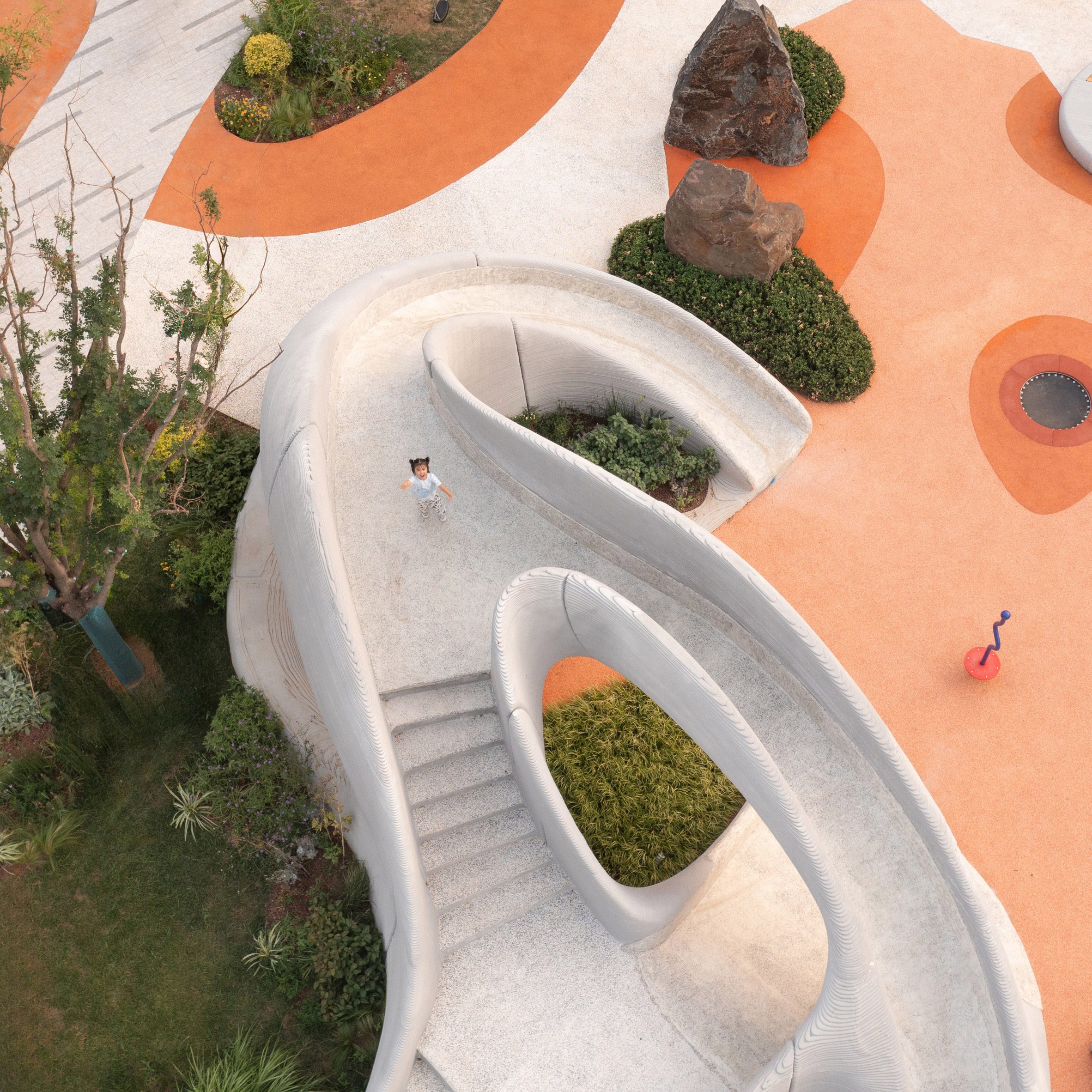 View from above of Boulder Park in China