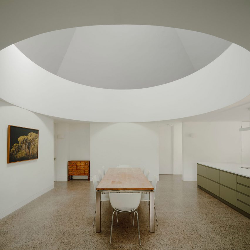 Seven dining rooms illuminated by voids that double as lightwells