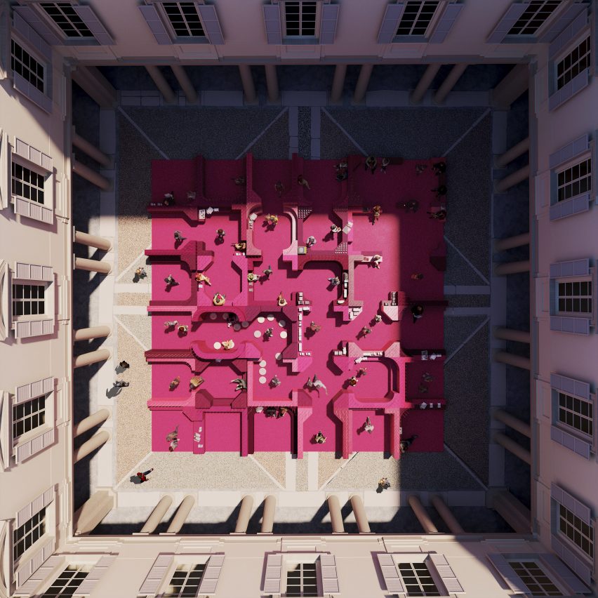 Lina Ghotmeh to create pink labyrinth for debut Milan design week installation
