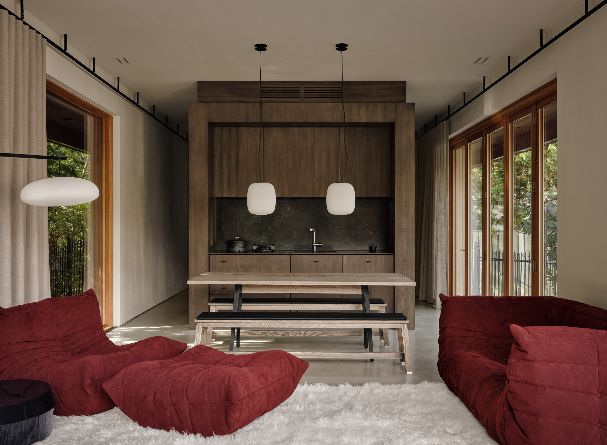 Interior of the Copper House ADU by Françios Abbott