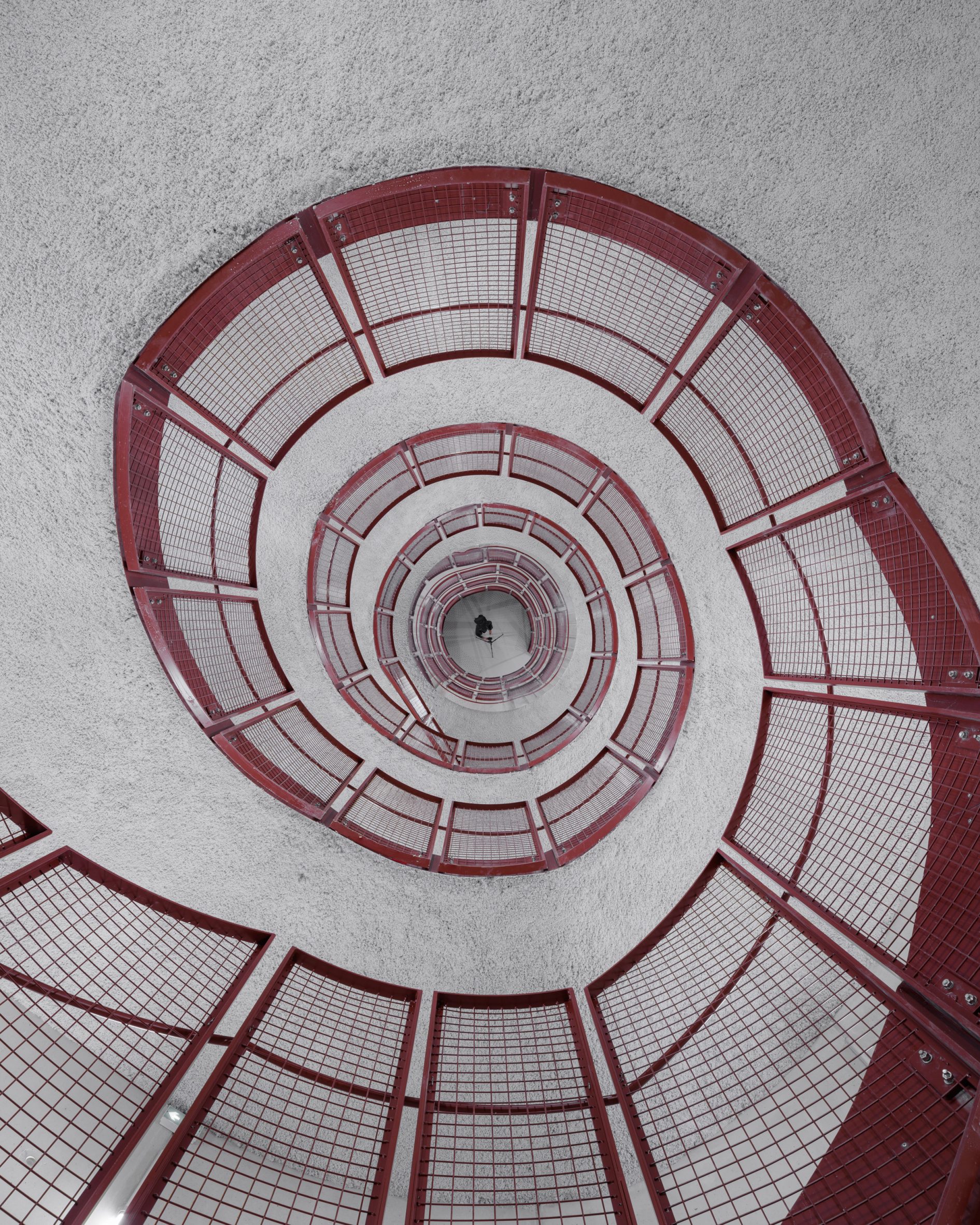 Helical staircase at Dominique Frelaut School by Tectoniques