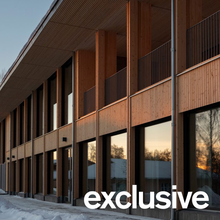 Timber-framed Stockholm School of Economics hub added to forest campus