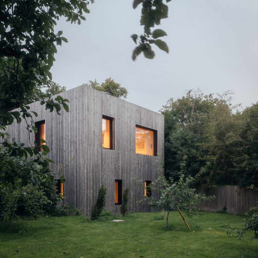 Studio Bark unveils larch-clad Orchard House built on green belt in Cheshire