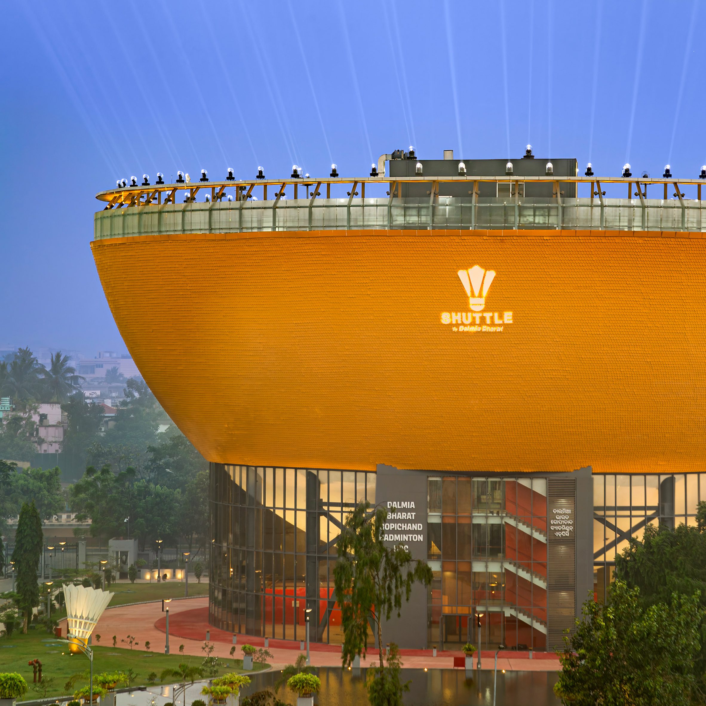 The Shuttle sports building in Bhubaneswar, India