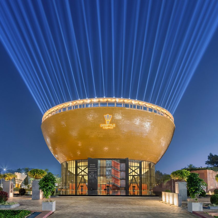 Archohm creates shuttlecock-shaped badminton centre in India