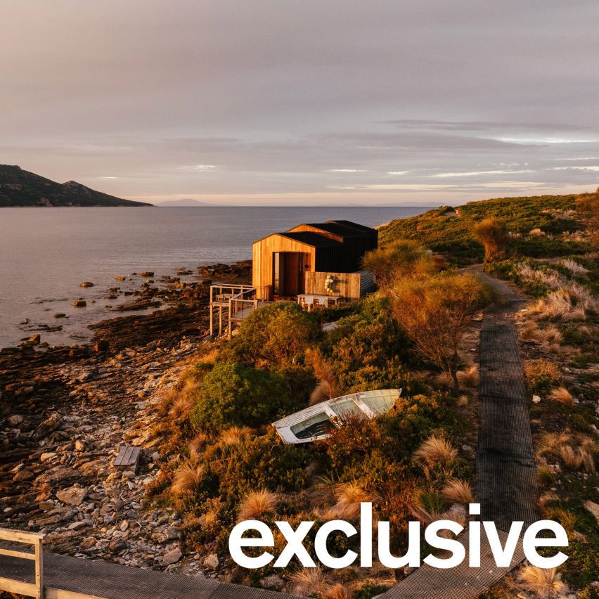 Align perches off-grid cabin on coast of tiny Tasmanian island