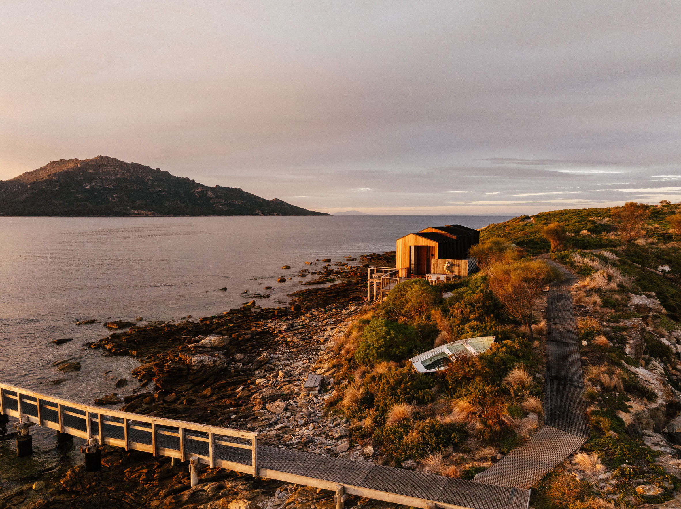 View towards the Picnic Island Cabin 