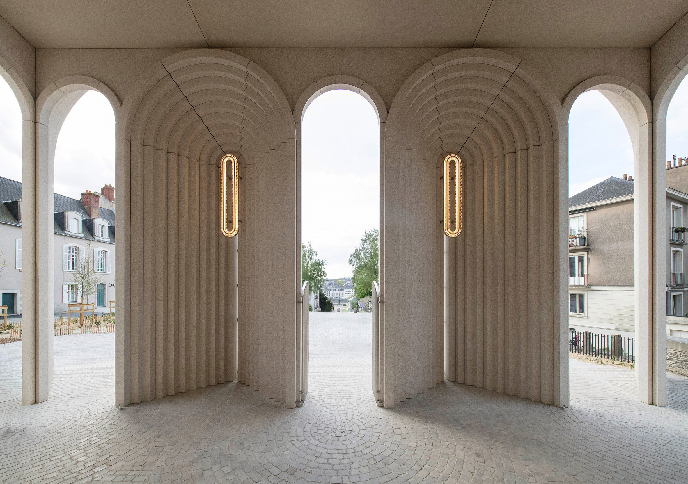 Angers Cathedral entrance by Kengo Kuma and Associates