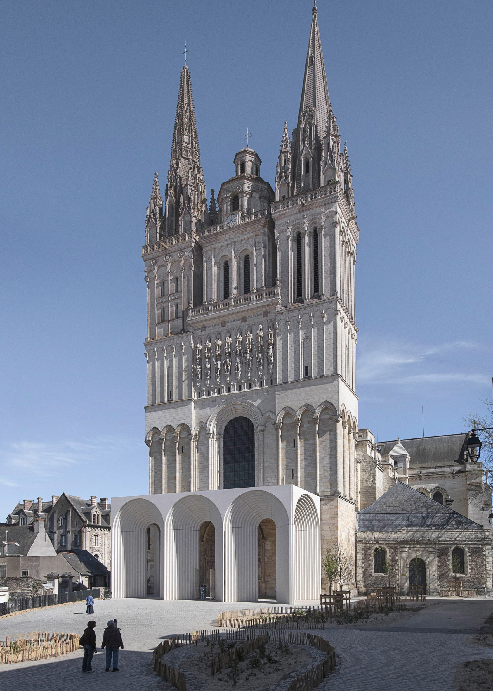 Angers Cathedral entrance by Kengo Kuma and Associates