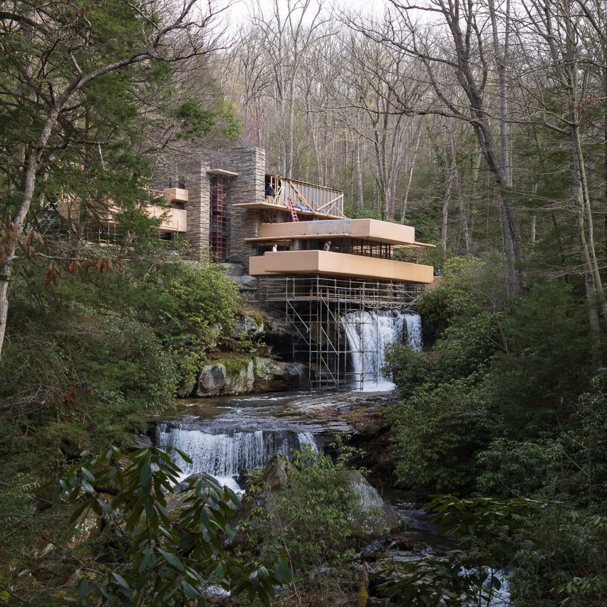 Dezeen Agenda features the completed Frank Lloyd Wright Fallingwater renovation