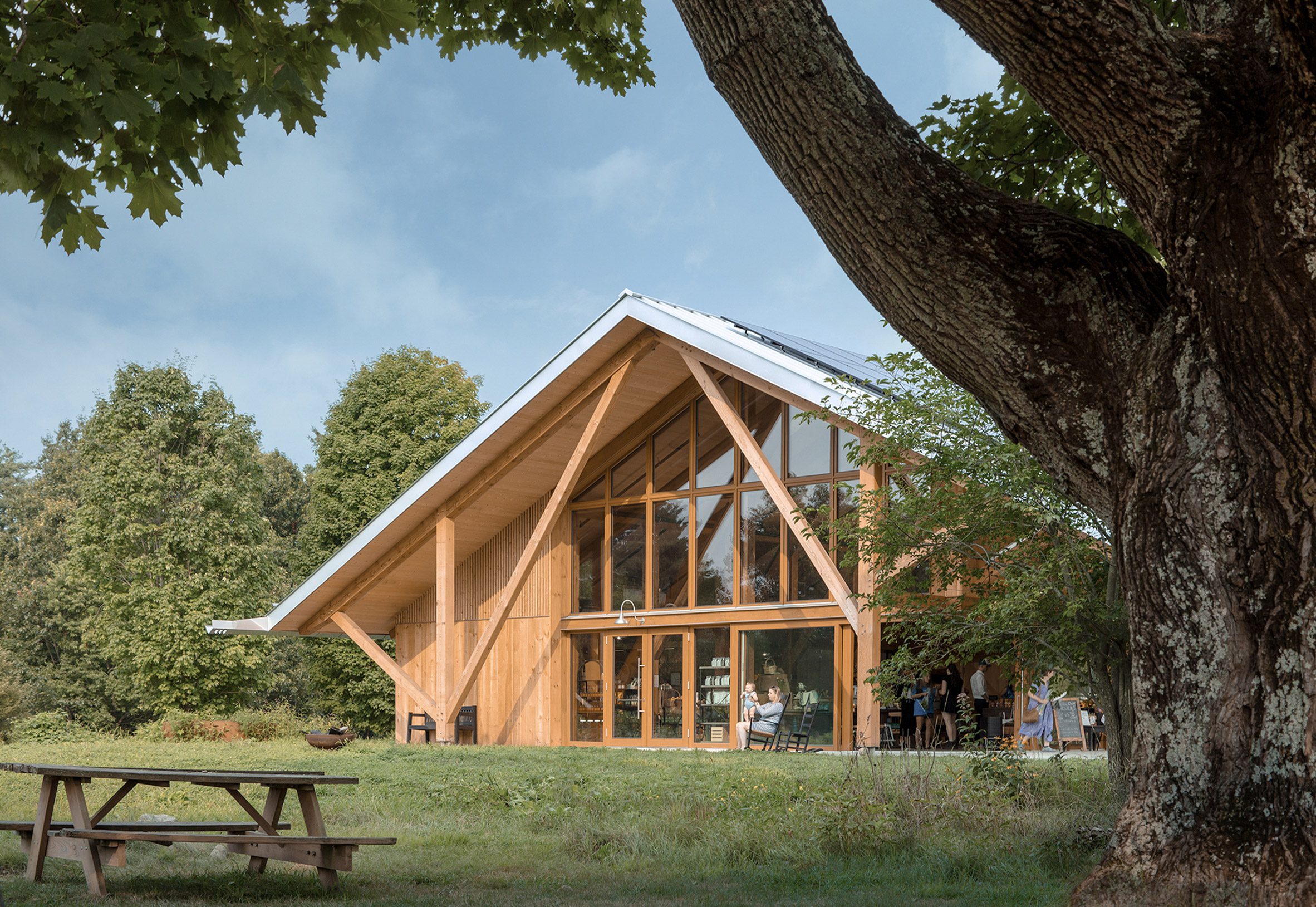 Payette farm stand timber structure in Mass