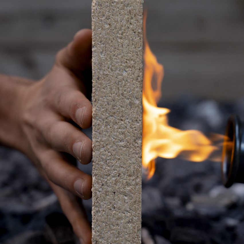 Researchers create fireproof building material from sawdust