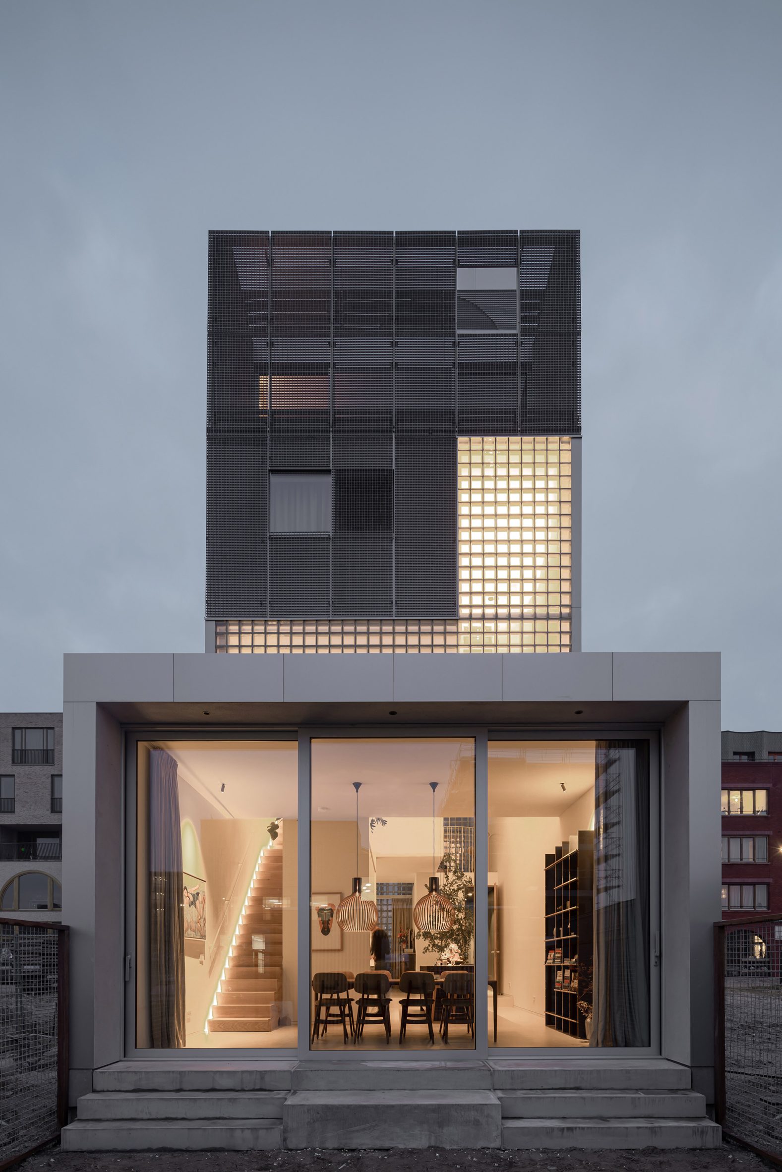 Rear view of Dutch home by Studioninedots