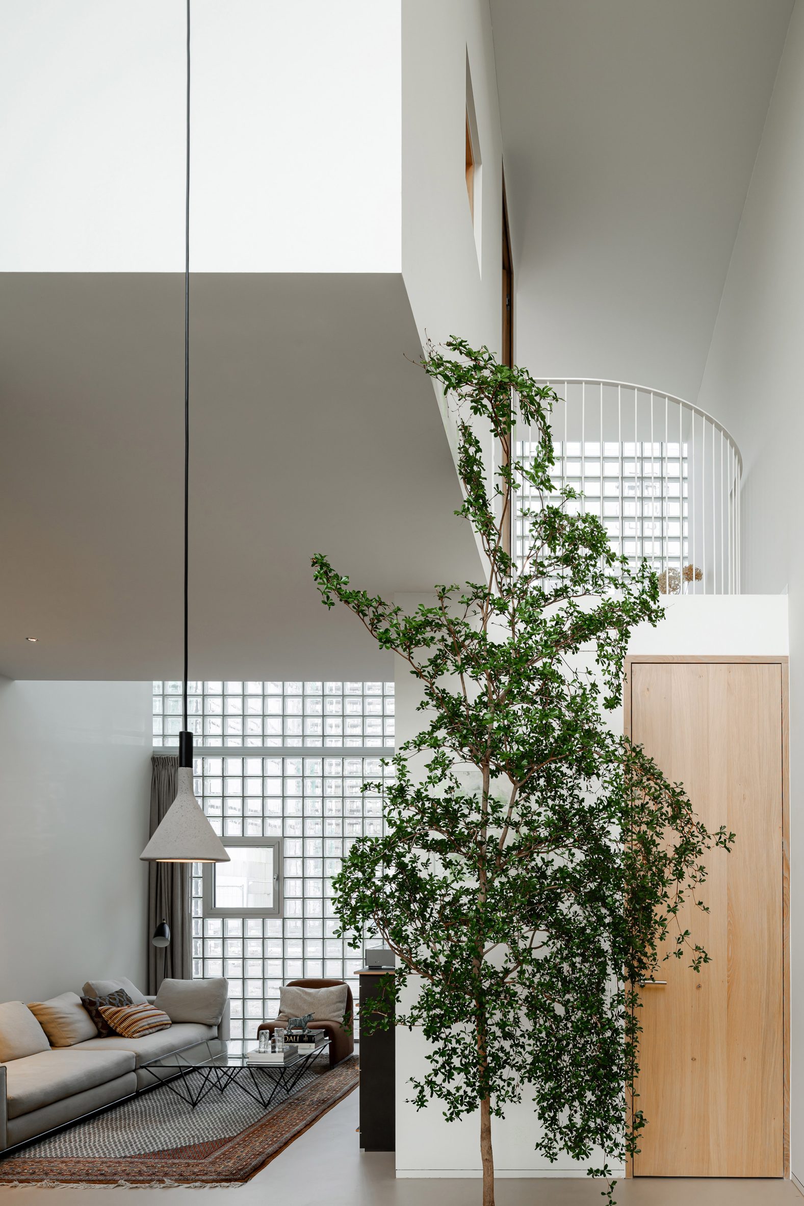Living space interior at Light House home in the Netherlands