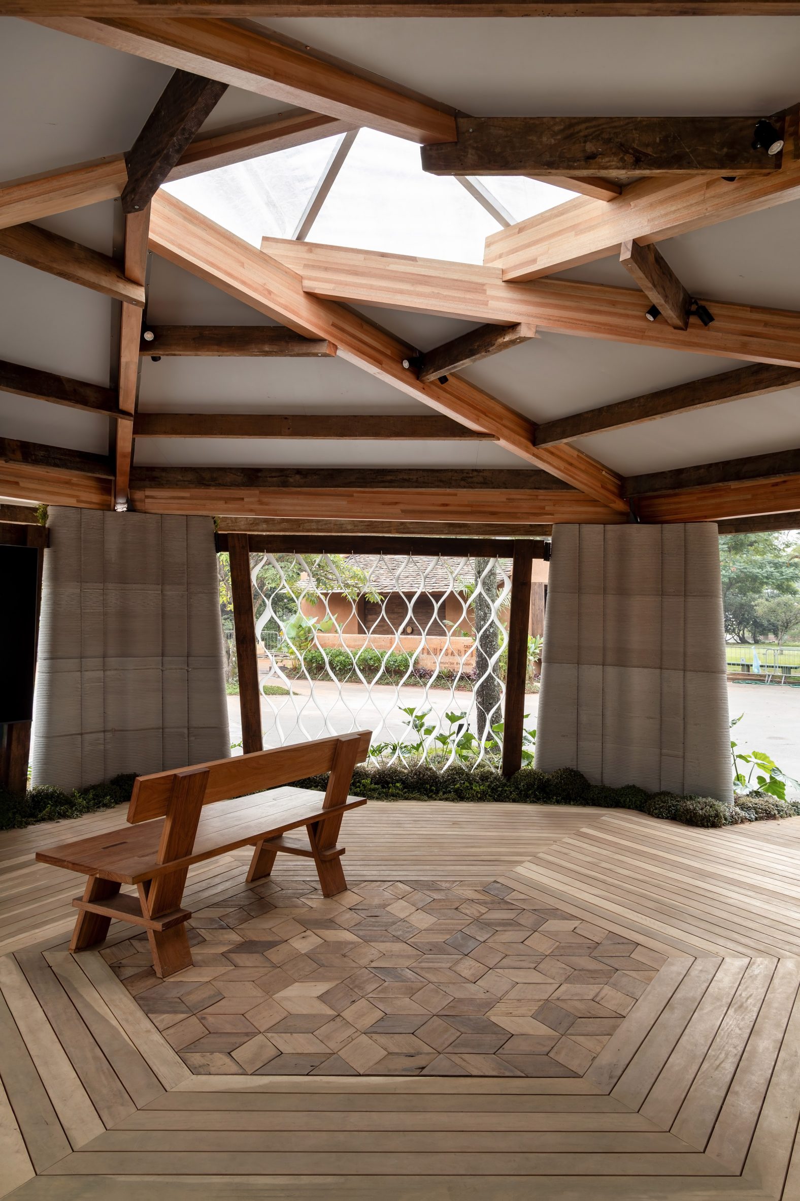 3D printed pavilion in Brazil interior
