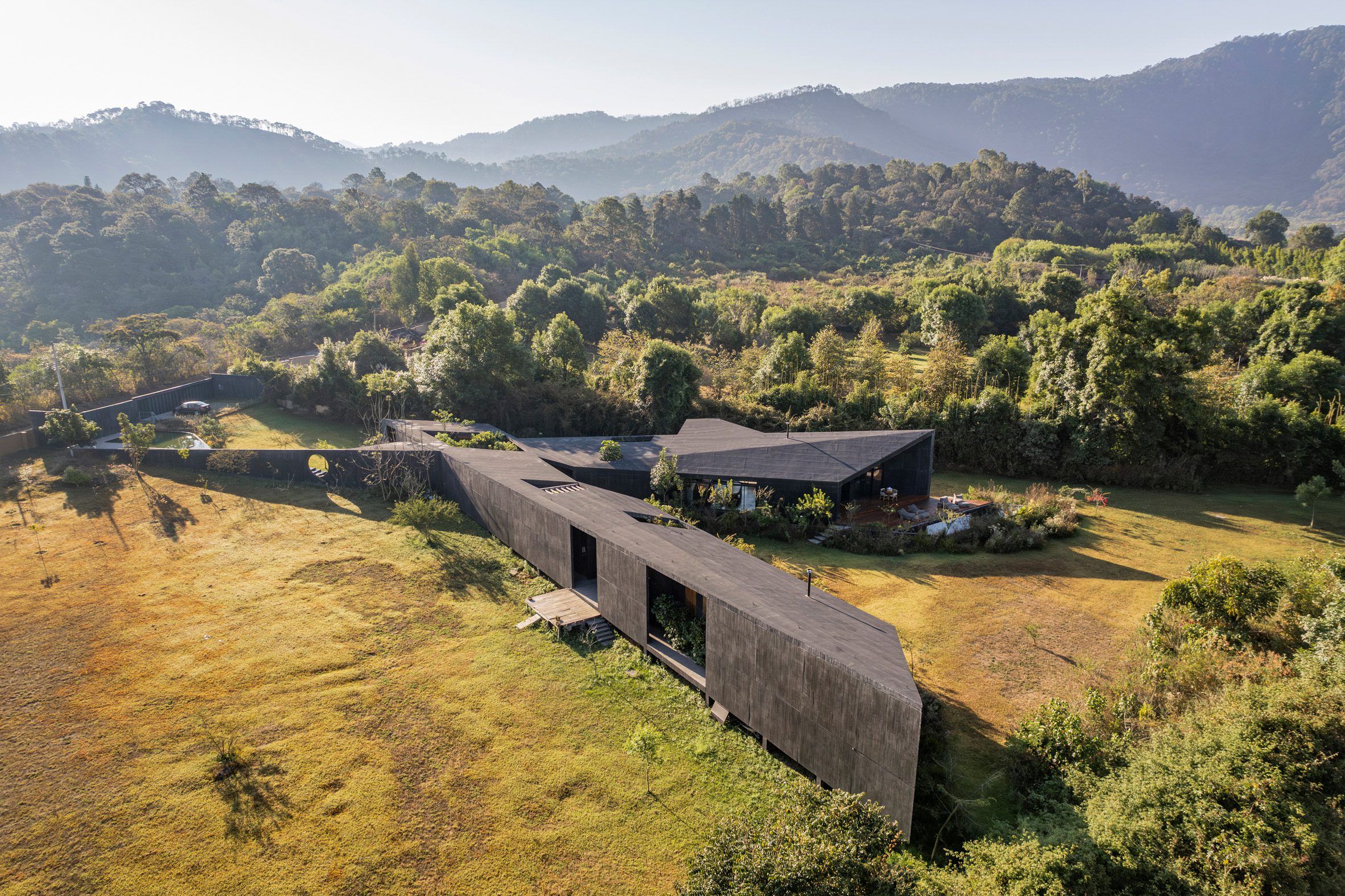 Aerial view of Casa Mavra in Mexico