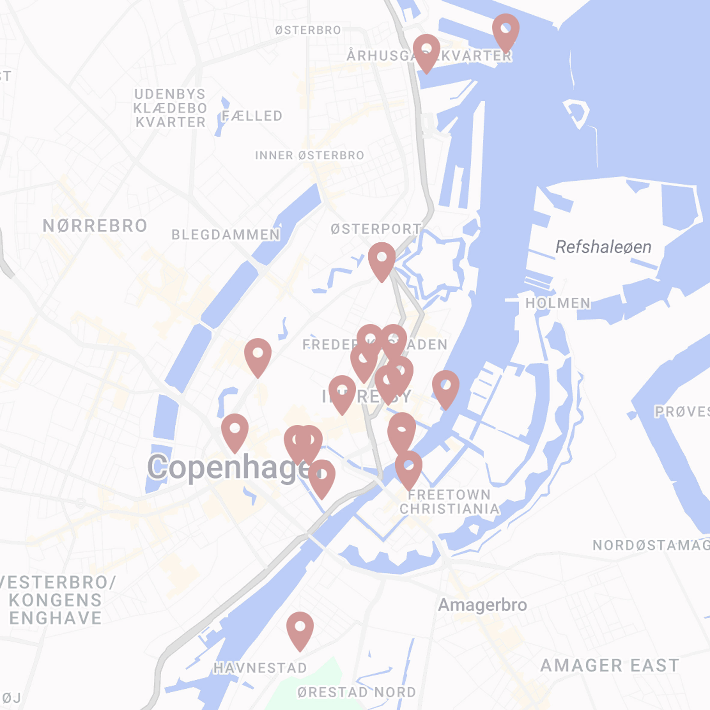 Map of Copenhagen