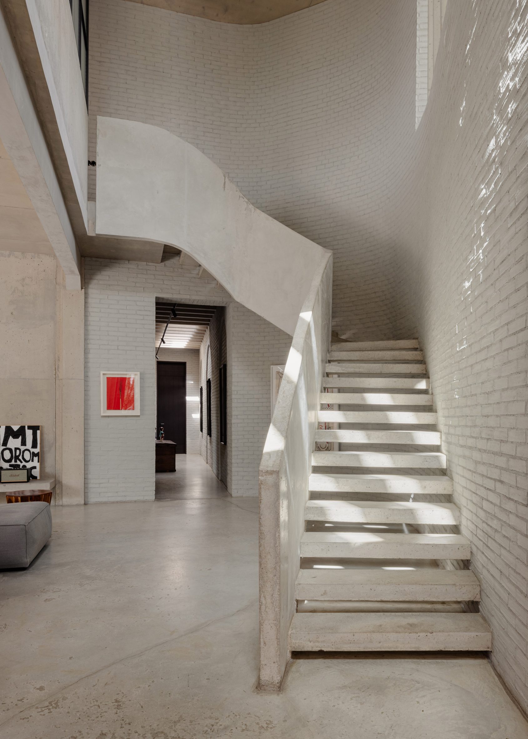 A large concrete staircase 