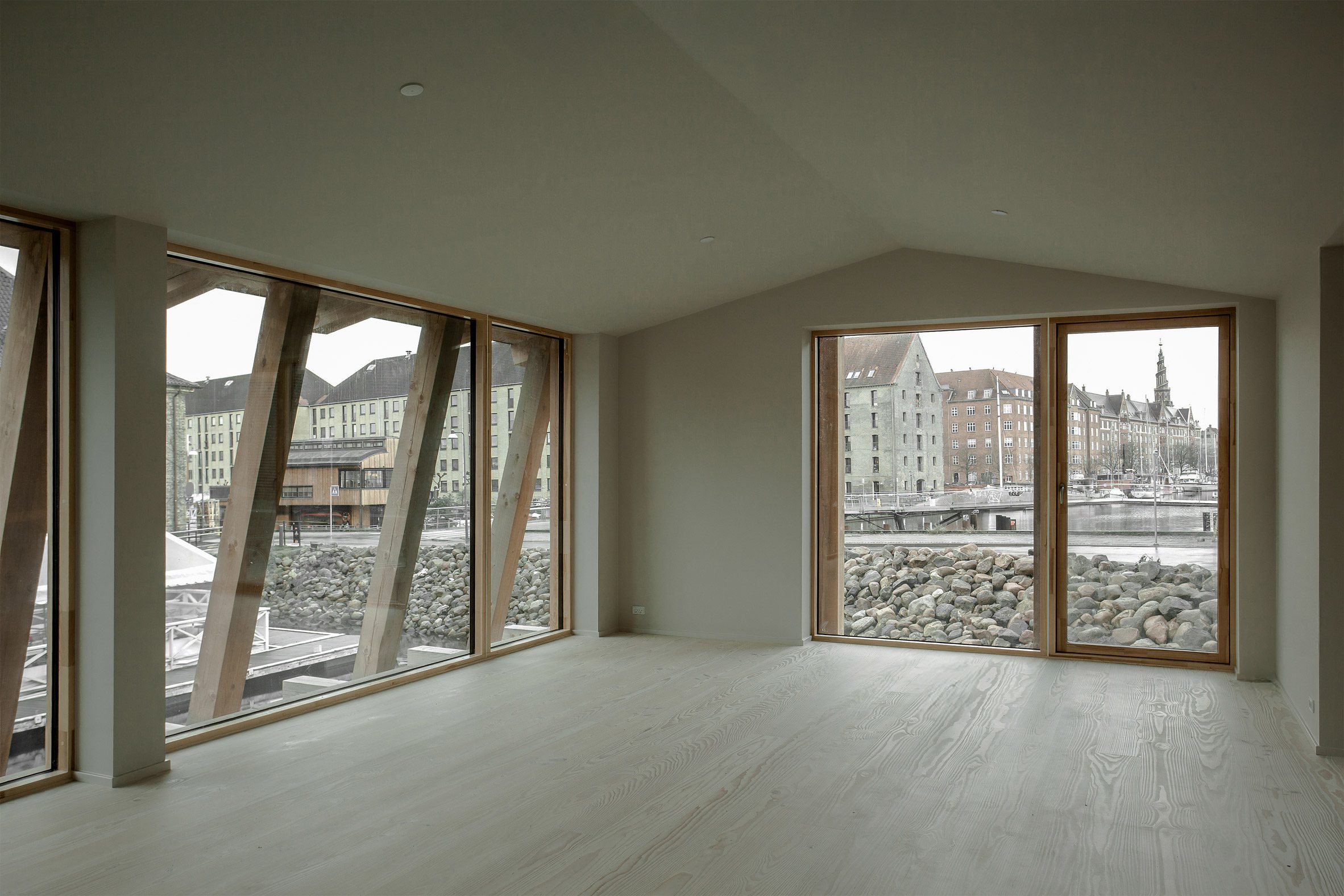 Interior view of floating community space by Arcgency and MAST