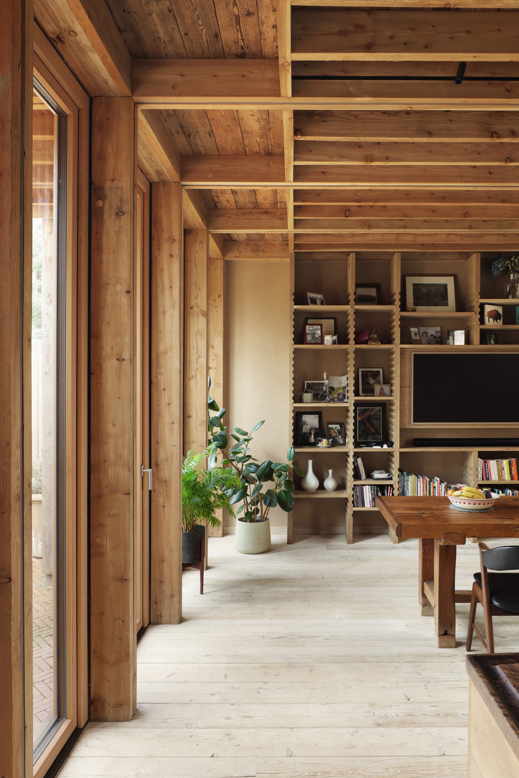 Timber-framed dining room