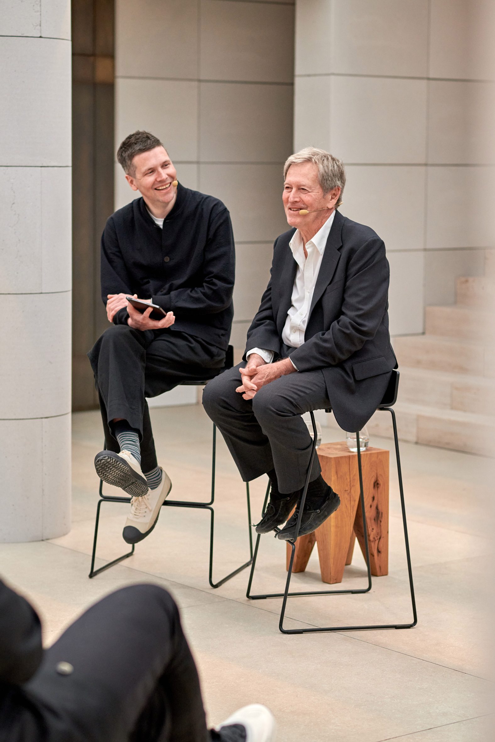 Portrait of Max Fraser and John Pawson during the Gaggenau talk in Milan
