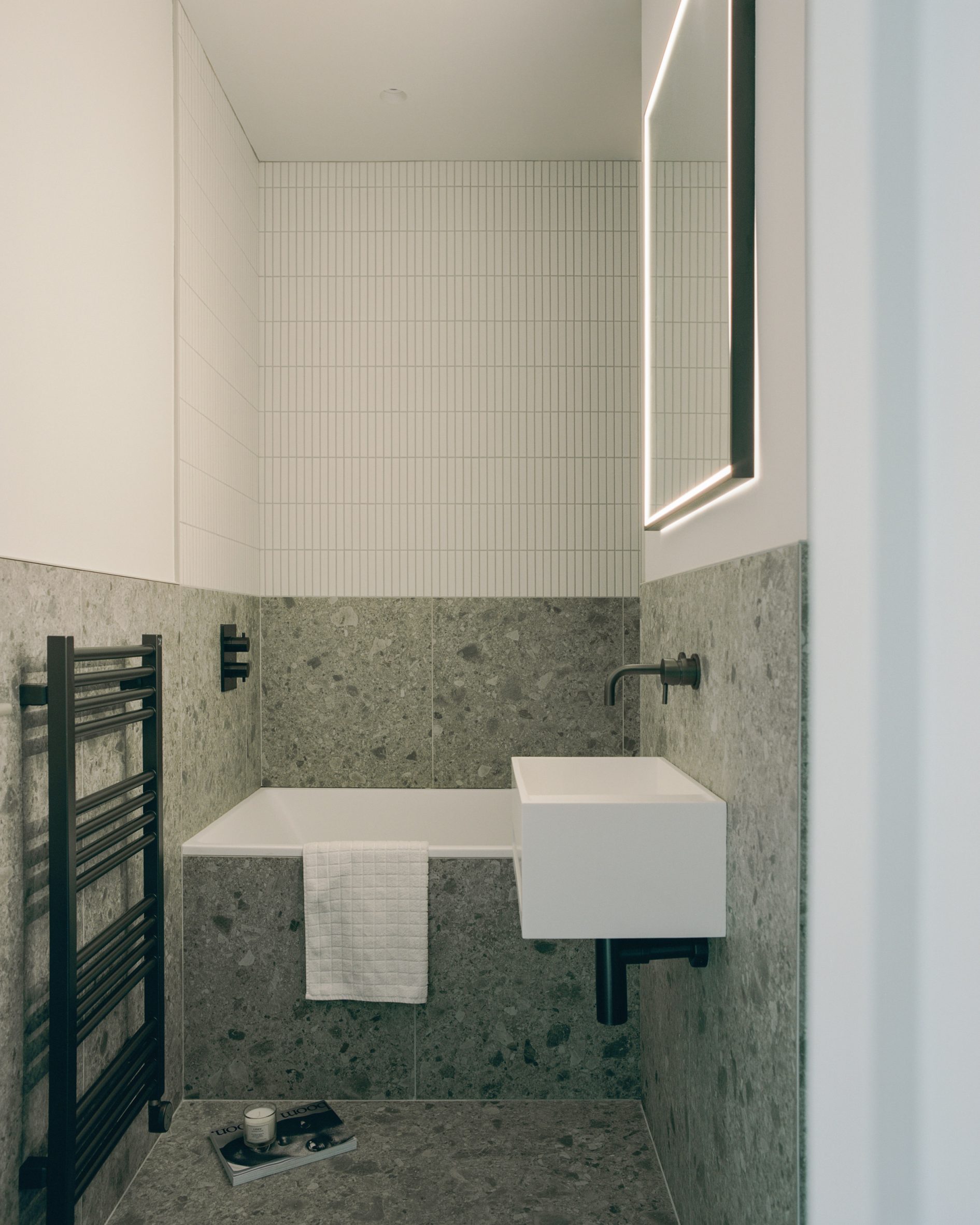 Bathroom with terrazzo tiles